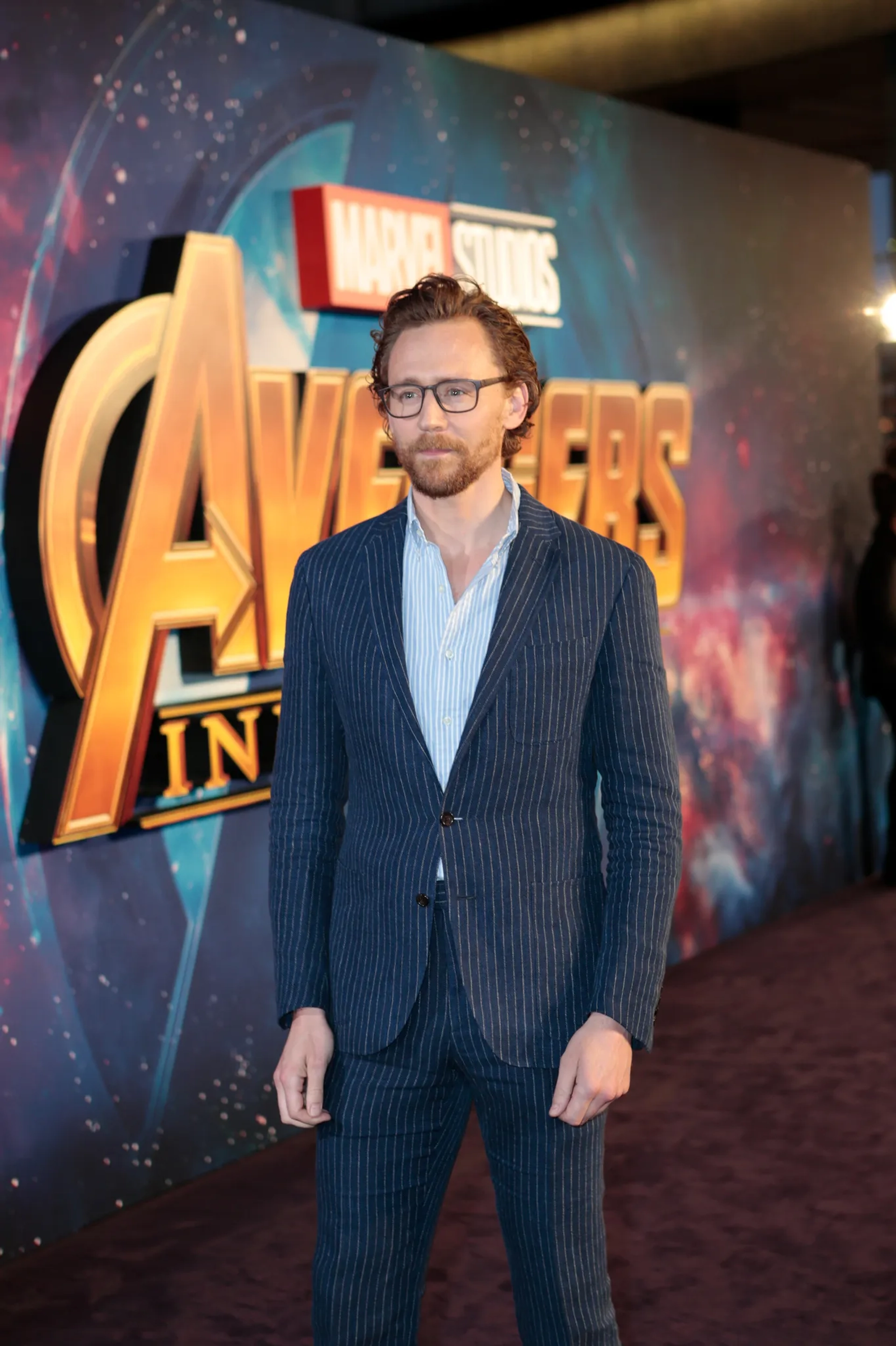 Tom Hiddleston at an event for Avengers: Infinity War (2018)