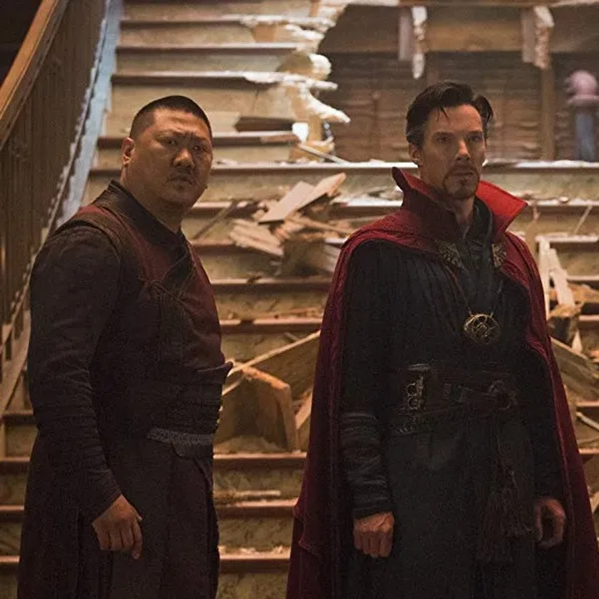 Benedict Wong and Benedict Cumberbatch in Avengers: Infinity War (2018)