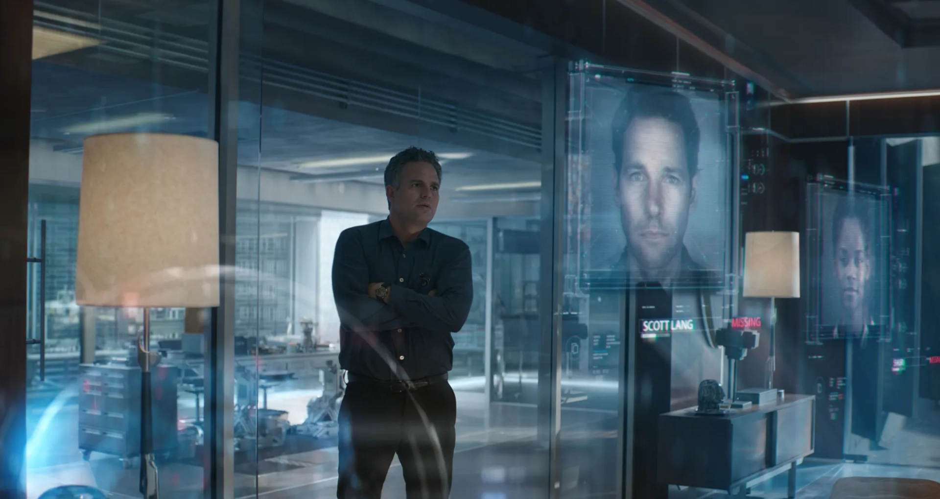 Paul Rudd, Mark Ruffalo, and Letitia Wright in Avengers: Endgame (2019)