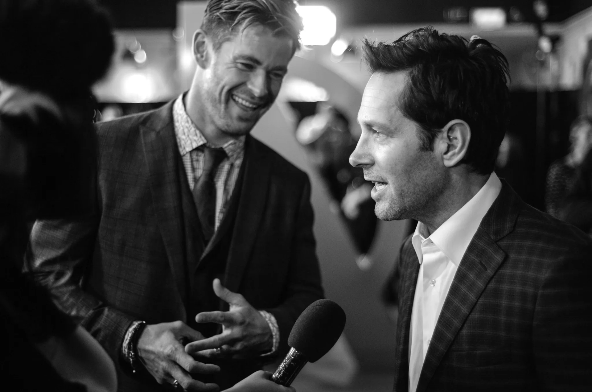 Paul Rudd and Chris Hemsworth at an event for Avengers: Endgame (2019)