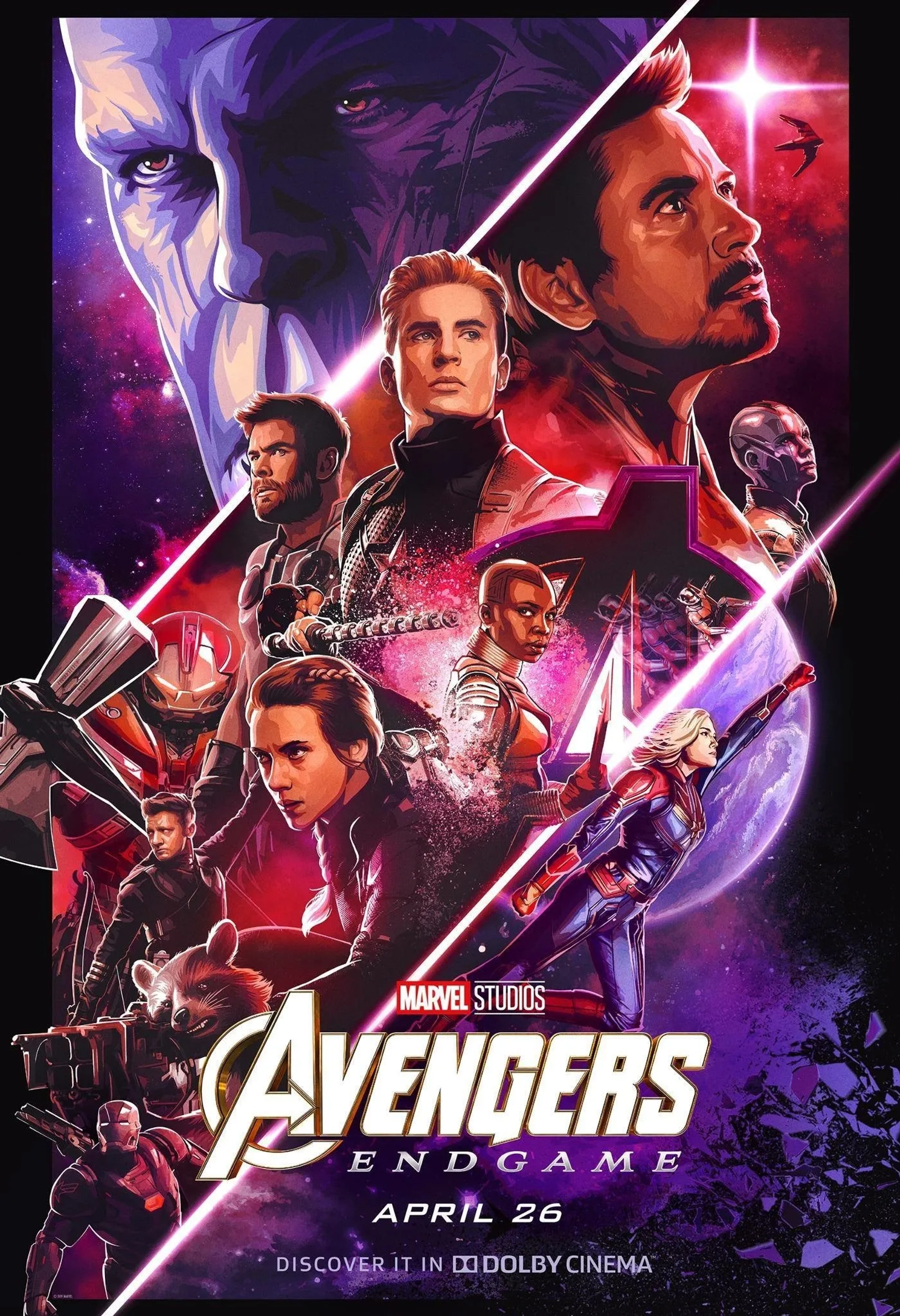 Don Cheadle, Robert Downey Jr., Josh Brolin, Bradley Cooper, Chris Evans, Scarlett Johansson, Brie Larson, Jeremy Renner, Paul Rudd, Mark Ruffalo, Chris Hemsworth, Danai Gurira, and Karen Gillan in Avengers: Endgame (2019)