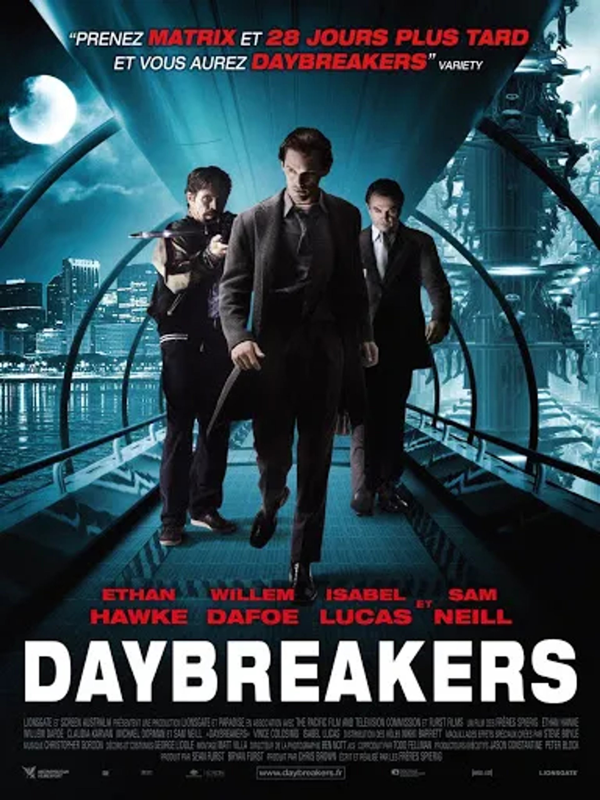 Ethan Hawke, Willem Dafoe, and Sam Neill in Daybreakers (2009)