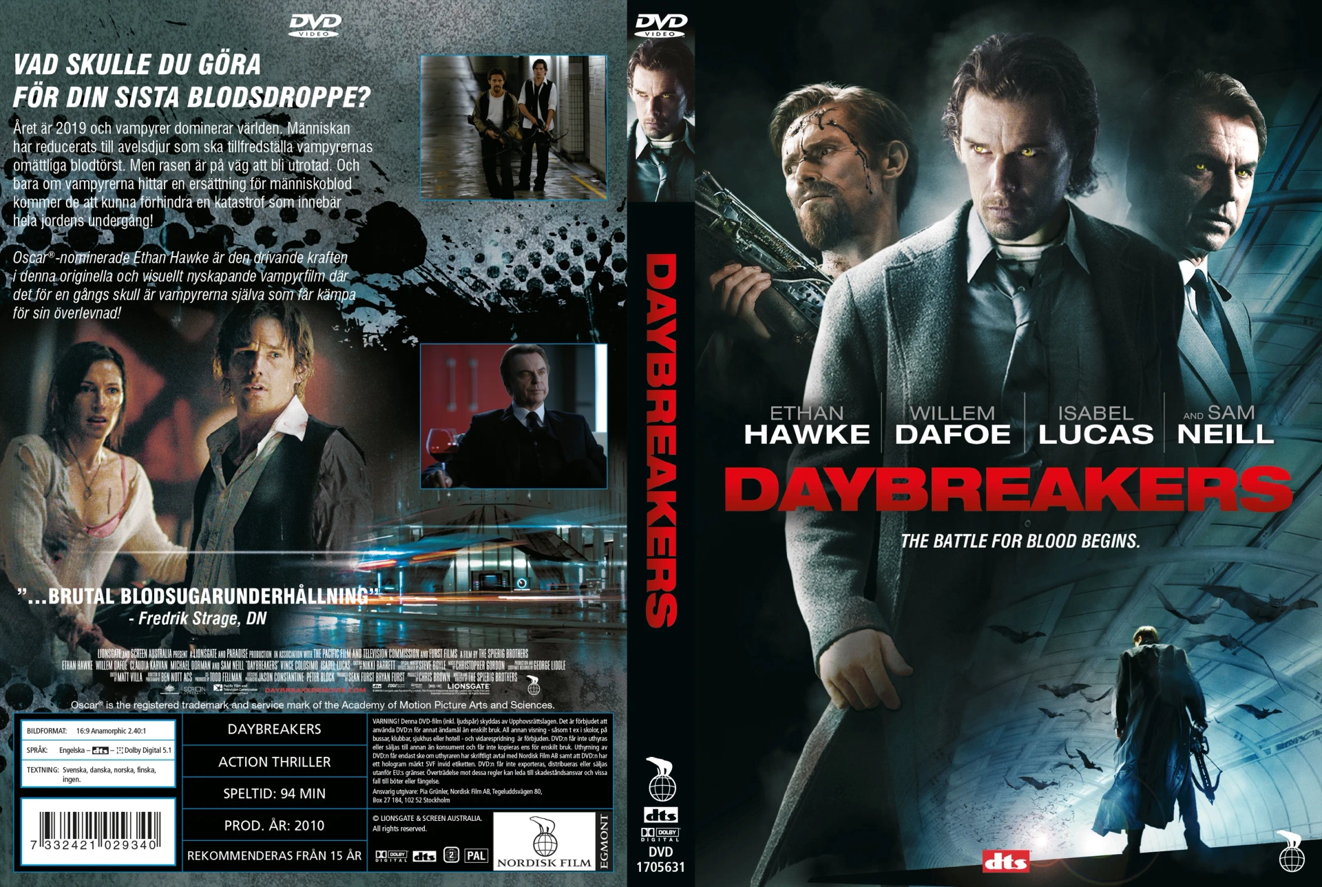 Ethan Hawke, Willem Dafoe, Sam Neill, and Claudia Karvan in Daybreakers (2009)