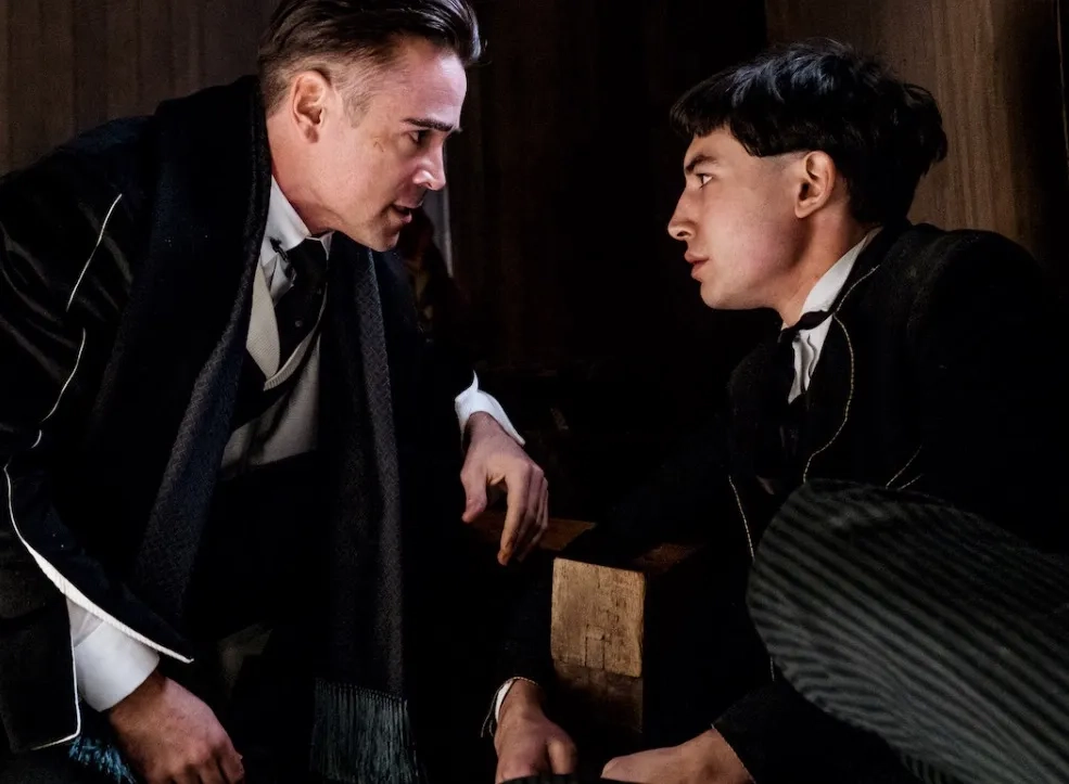 Colin Farrell and Ezra Miller in Fantastic Beasts and Where to Find Them (2016)