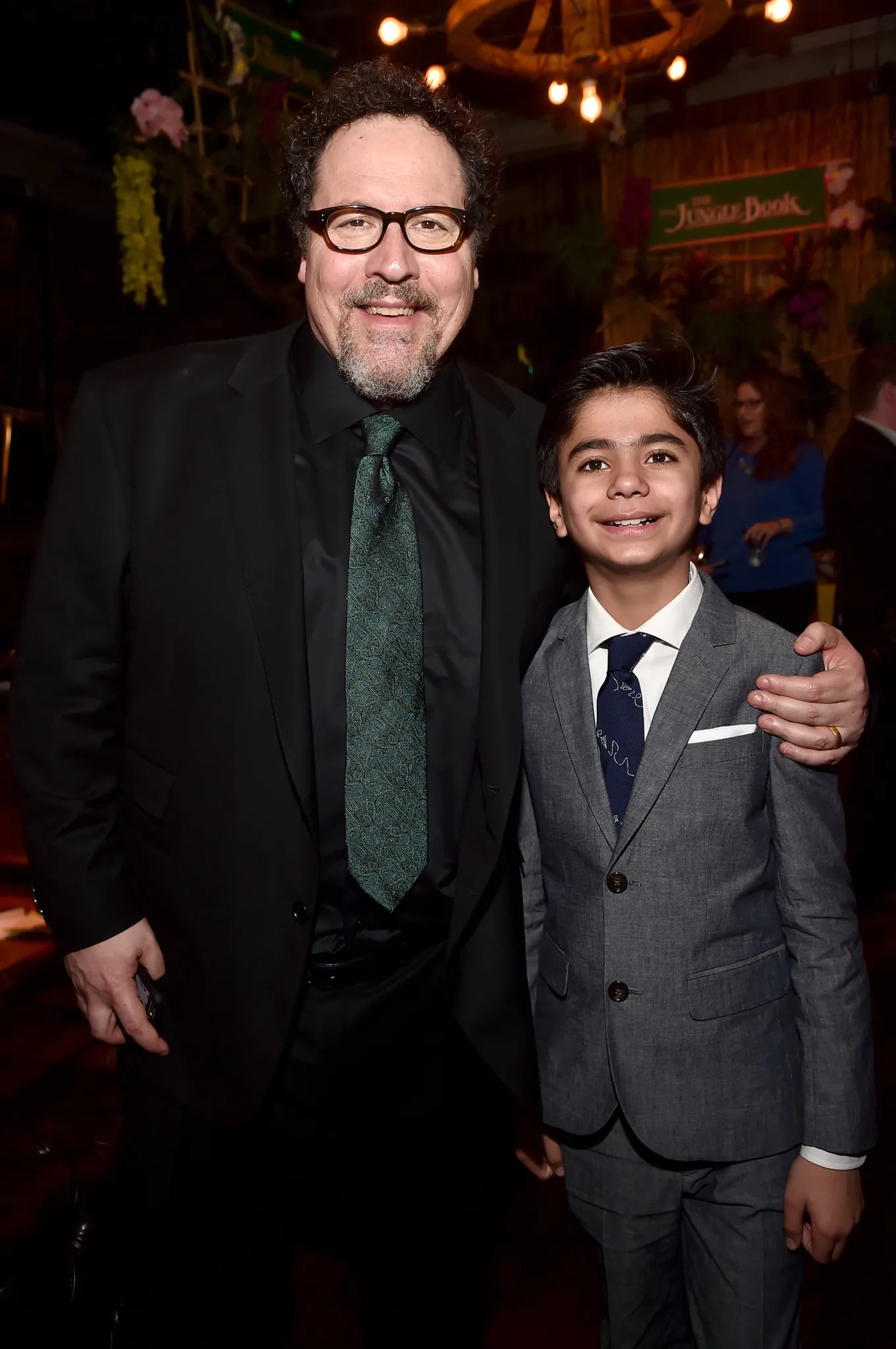 Jon Favreau and Neel Sethi at an event for The Jungle Book (2016)