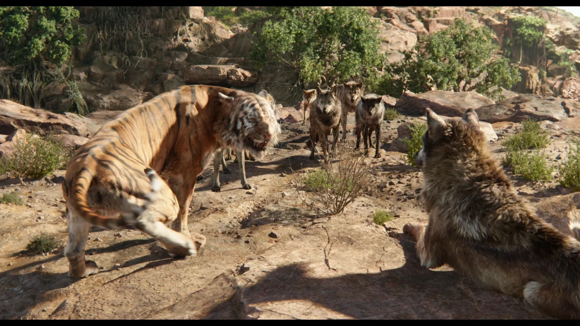 Giancarlo Esposito and Idris Elba in The Jungle Book (2016)