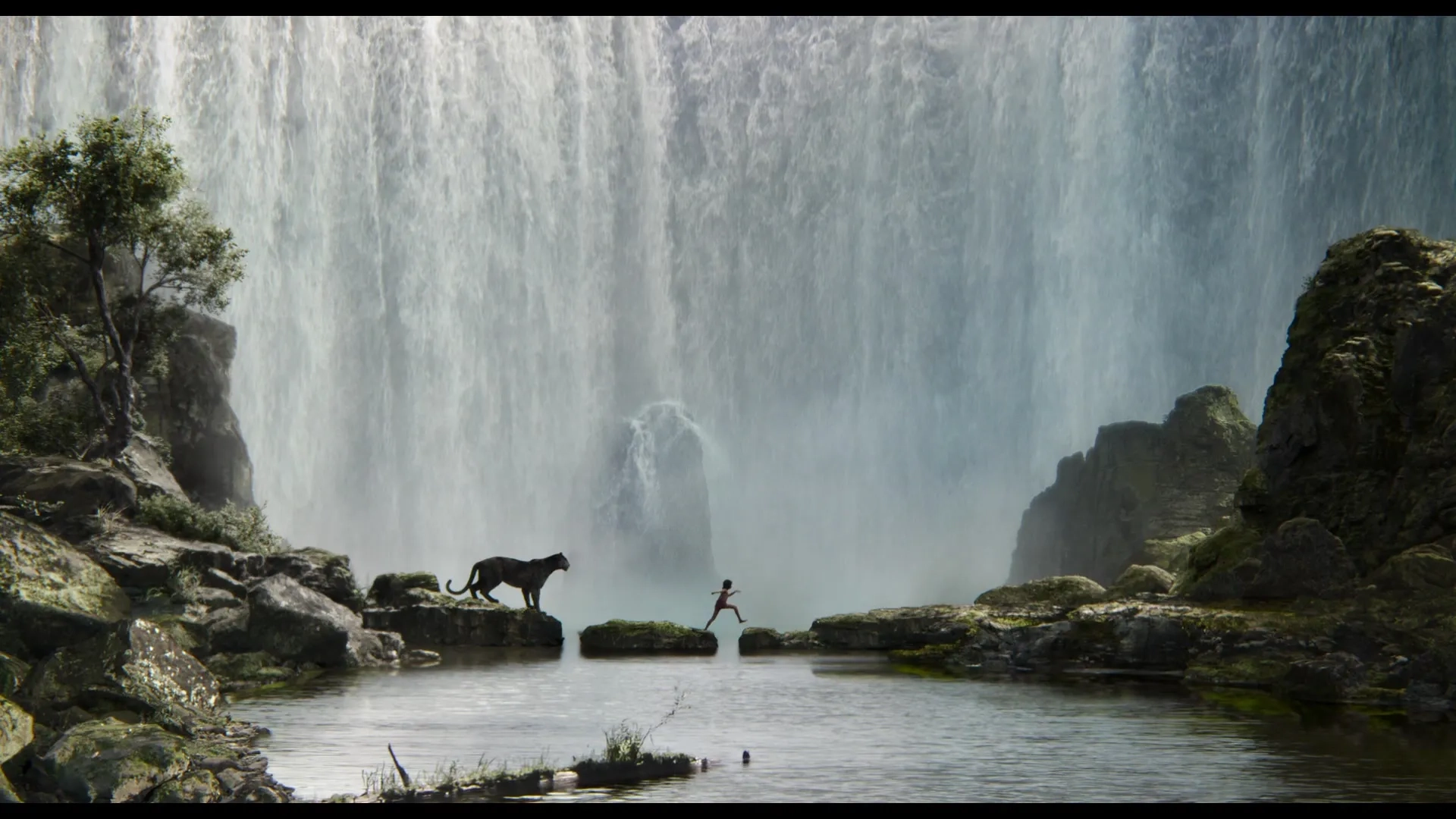 Ben Kingsley and Neel Sethi in The Jungle Book (2016)