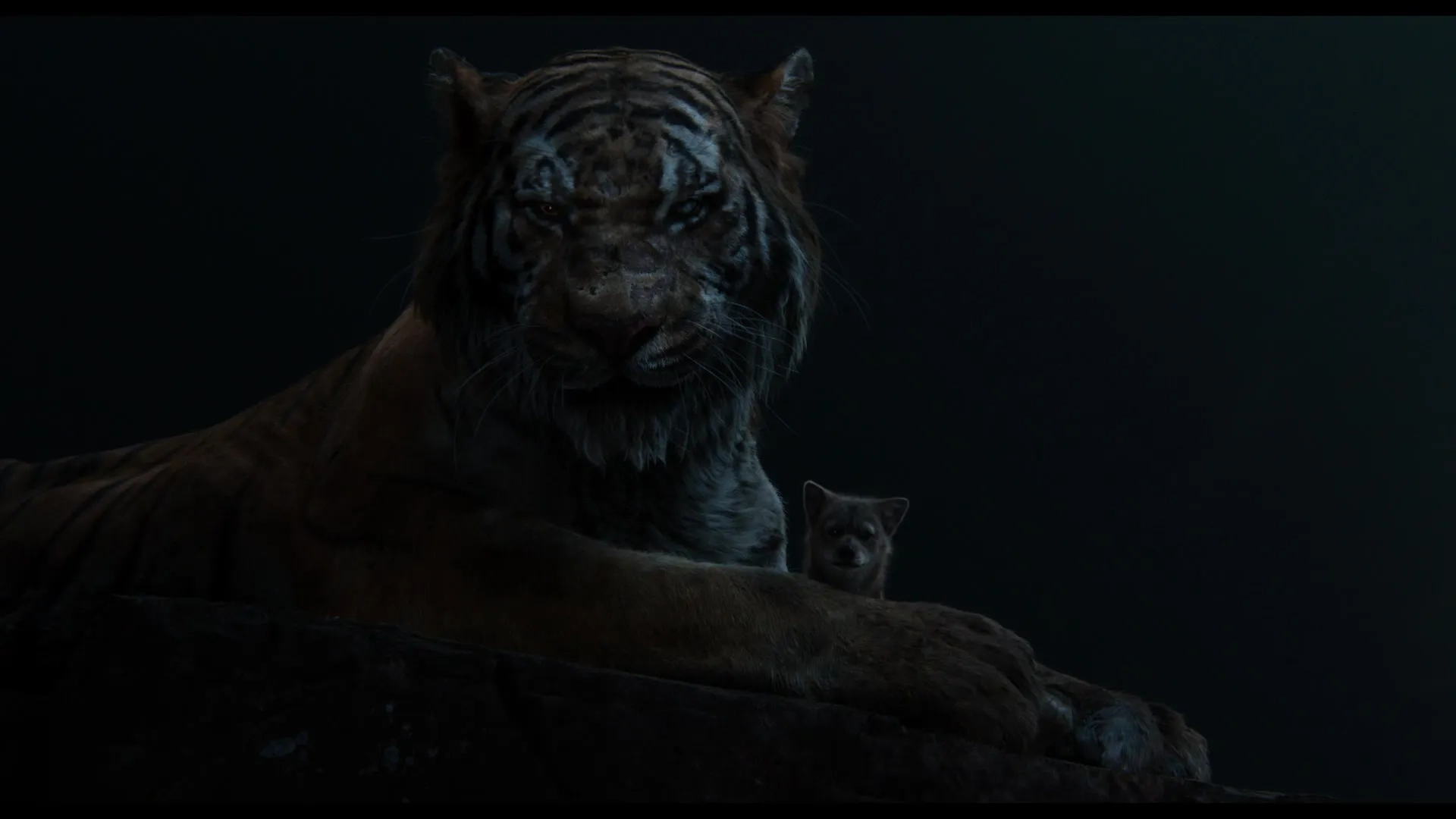 Idris Elba and Brighton Rose Favreau in The Jungle Book (2016)