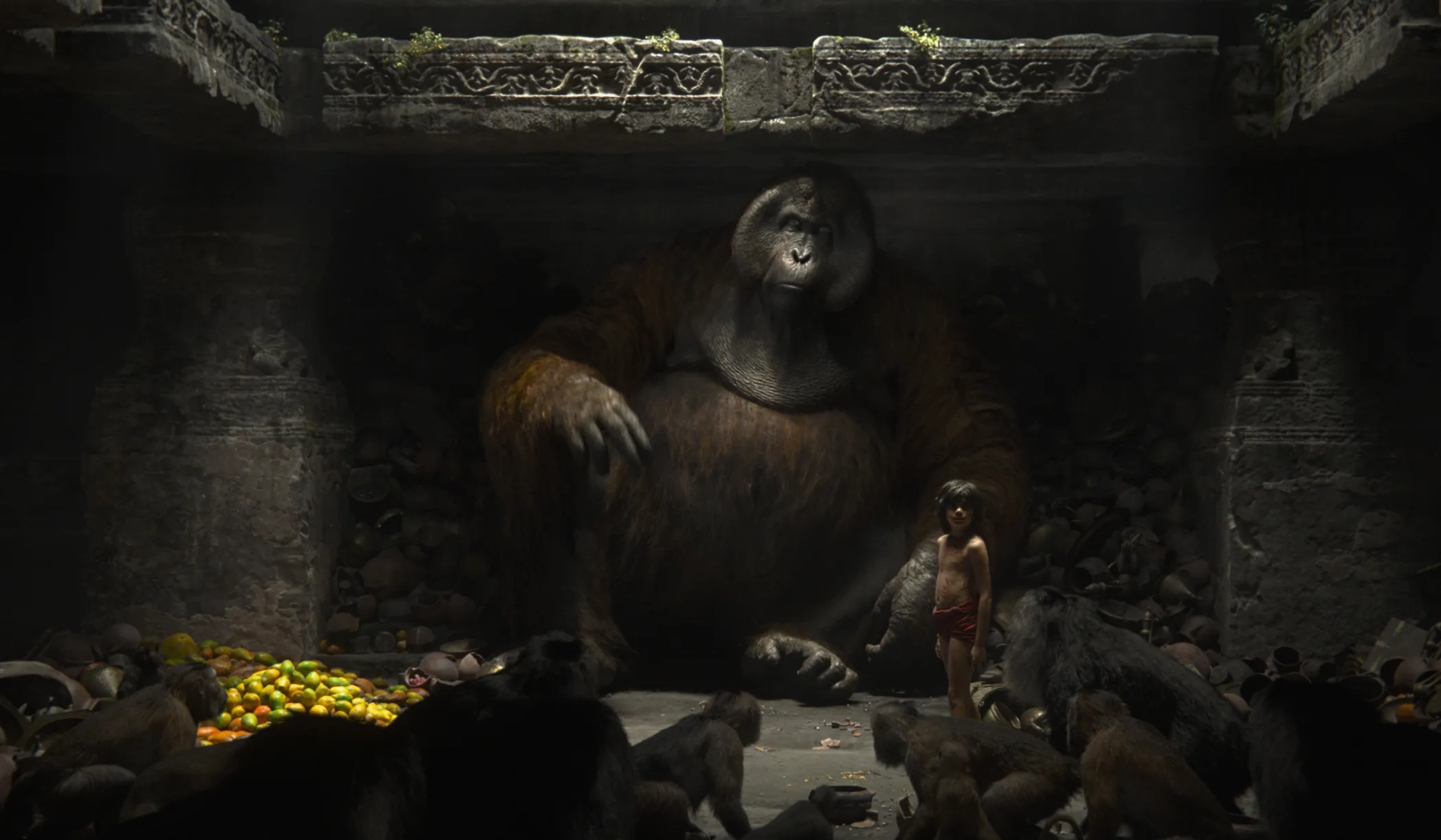 Christopher Walken and Neel Sethi in The Jungle Book (2016)