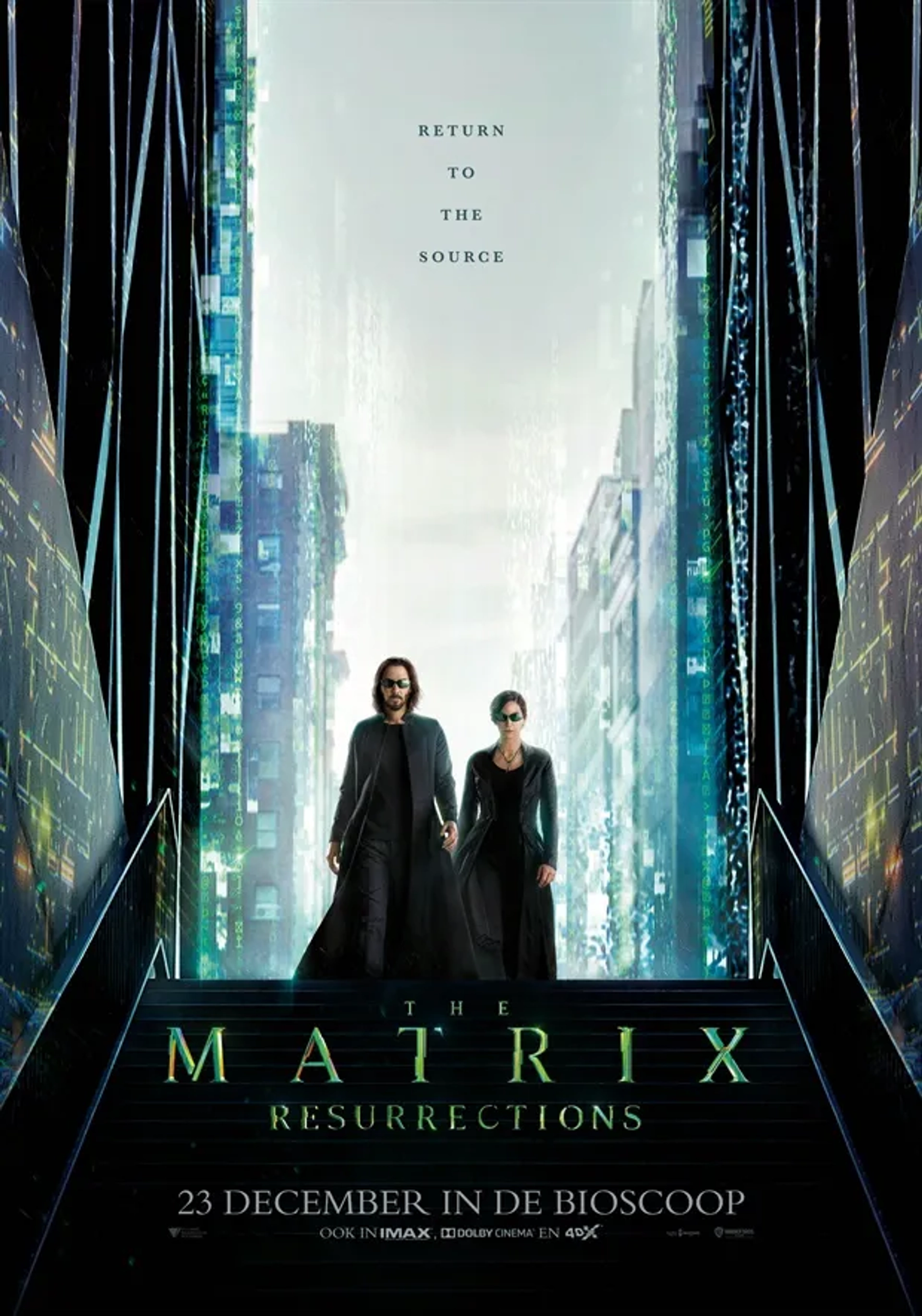 Keanu Reeves and Carrie-Anne Moss in The Matrix Resurrections (2021)