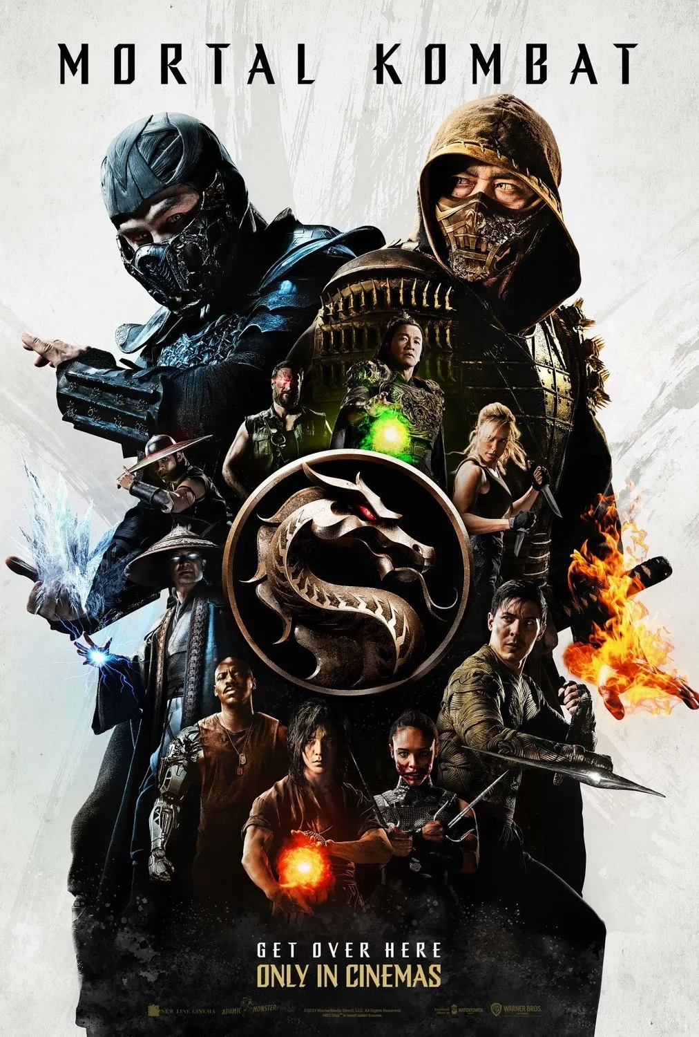 Tadanobu Asano, Josh Lawson, Hiroyuki Sanada, Sisi Stringer, Lewis Tan, Mehcad Brooks, Chin Han, Jessica McNamee, Joe Taslim, Ludi Lin, and Max Huang in Mortal Kombat (2021)