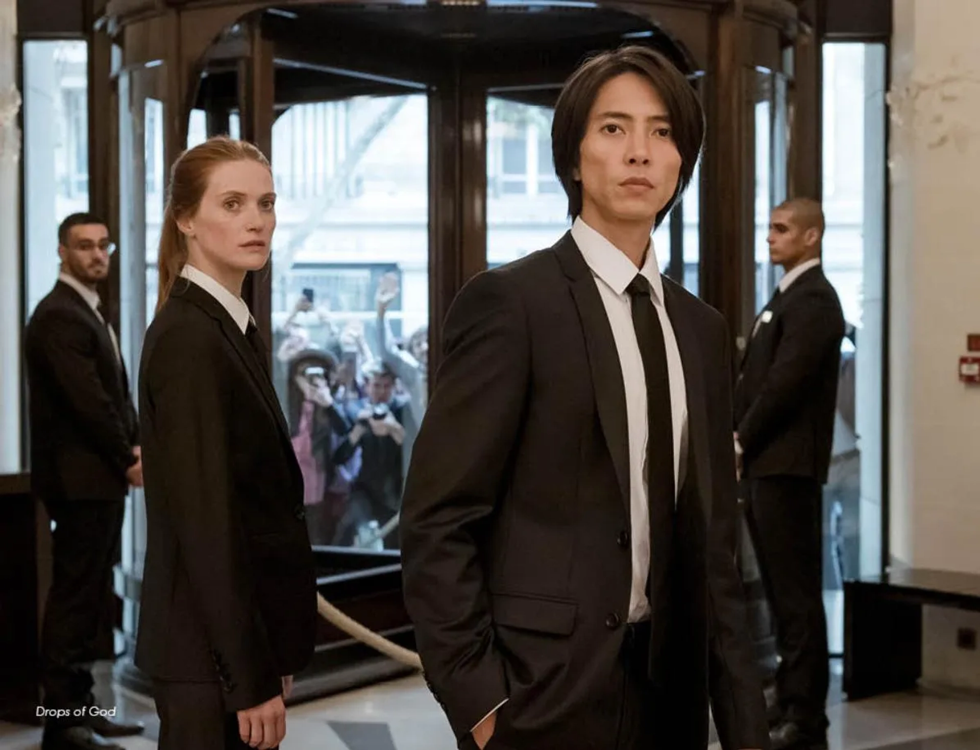 Tomohisa Yamashita and Fleur Geffrier in Drops of God (2023)