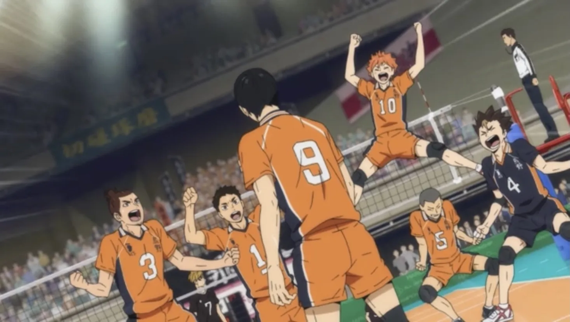 Yu Hayashi, Satoshi Hino, Nobuhiko Okamoto, Yoshimasa Hosoya, Ayumu Murase, and Kaito Ishikawa in Haikyu!!: The Ultimate Challengers (2020)