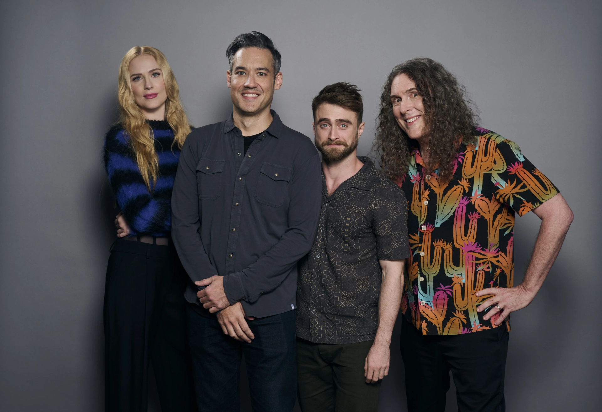 Daniel Radcliffe, Evan Rachel Wood, 'Weird Al' Yankovic, and Eric Appel at an event for Weird: The Al Yankovic Story (2022)