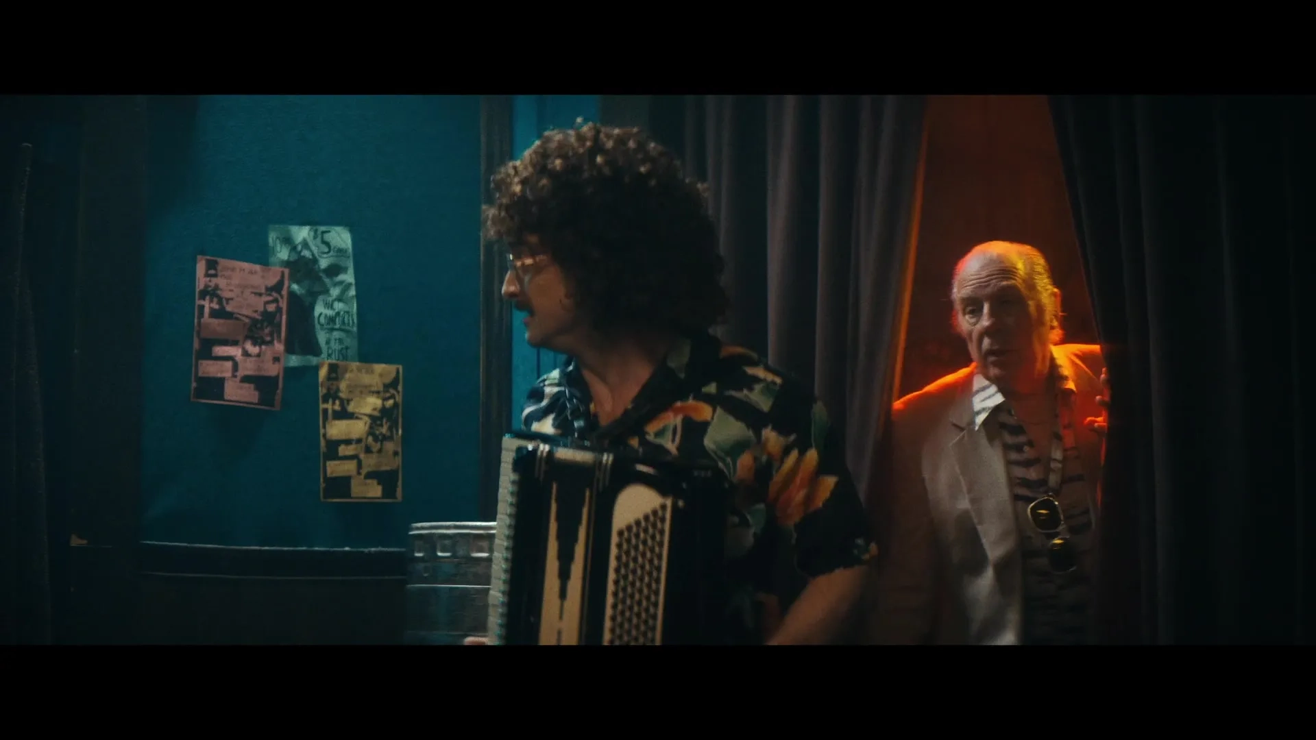 Michael McKean and Daniel Radcliffe in Weird: The Al Yankovic Story (2022)