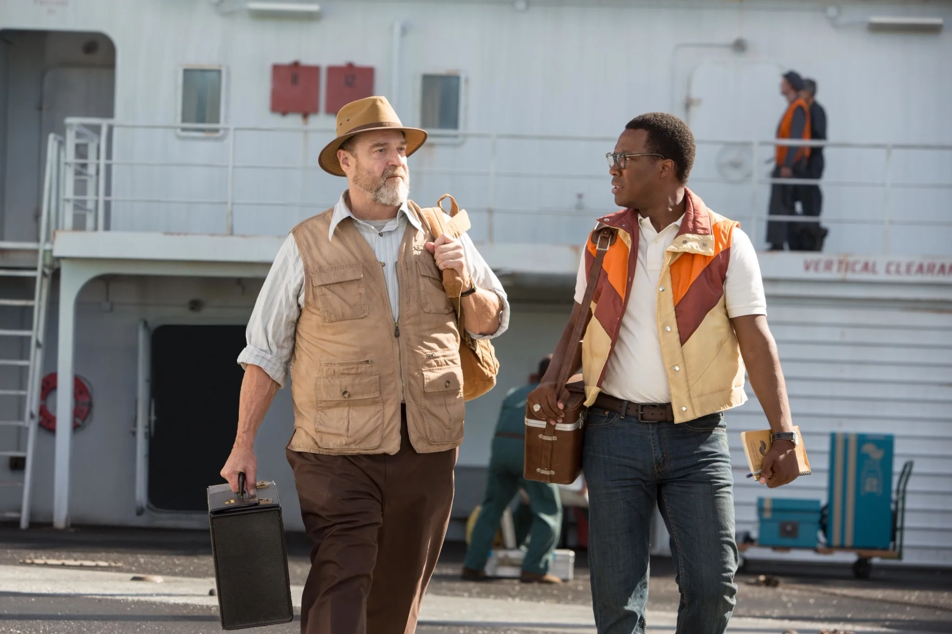 John Goodman and Corey Hawkins in Kong: Skull Island (2017)