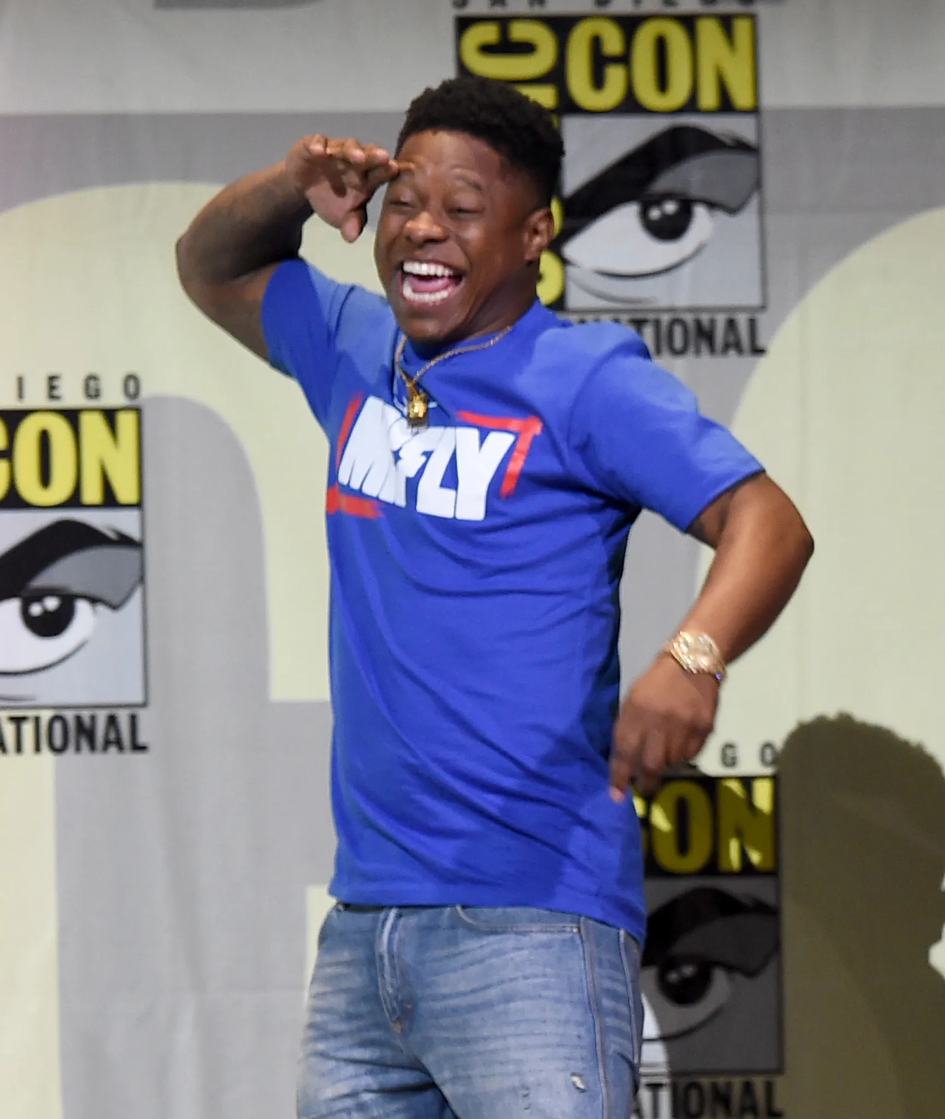 Jason Mitchell at an event for Kong: Skull Island (2017)