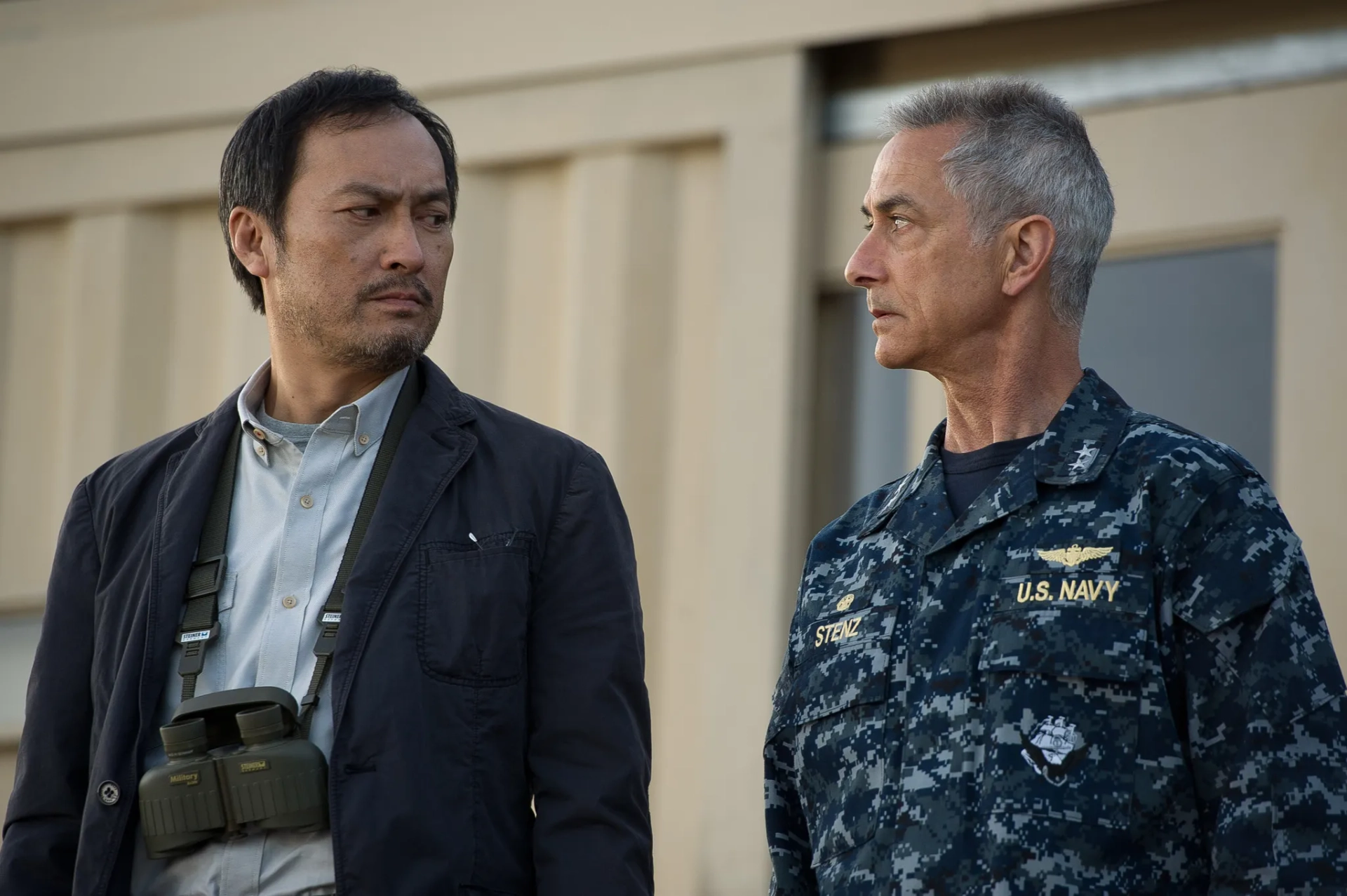 David Strathairn and Ken Watanabe in Godzilla (2014)