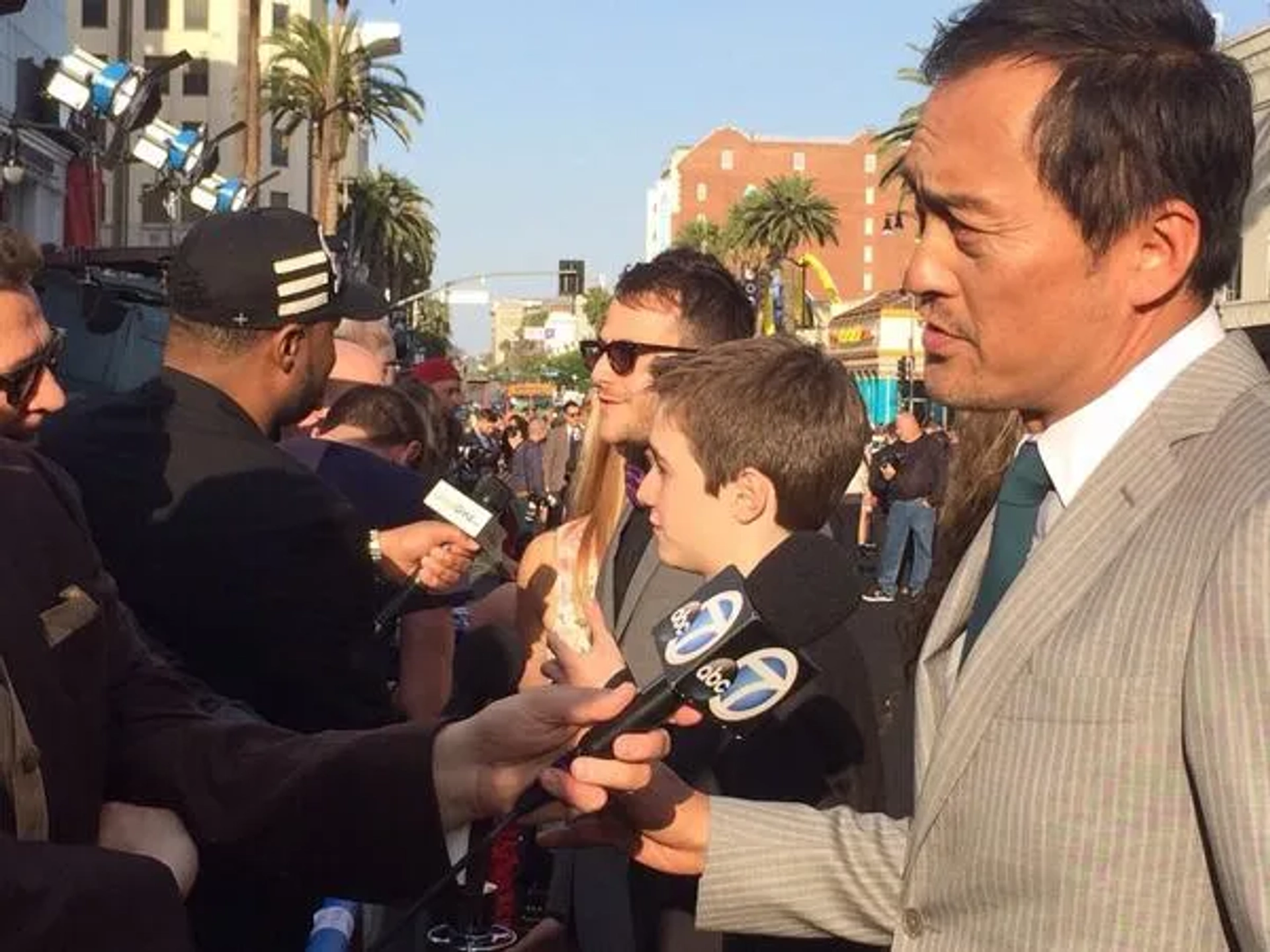 Ken Watanabe, CJ Adams and Max Borenstein interview at the Godzilla Premier 2014