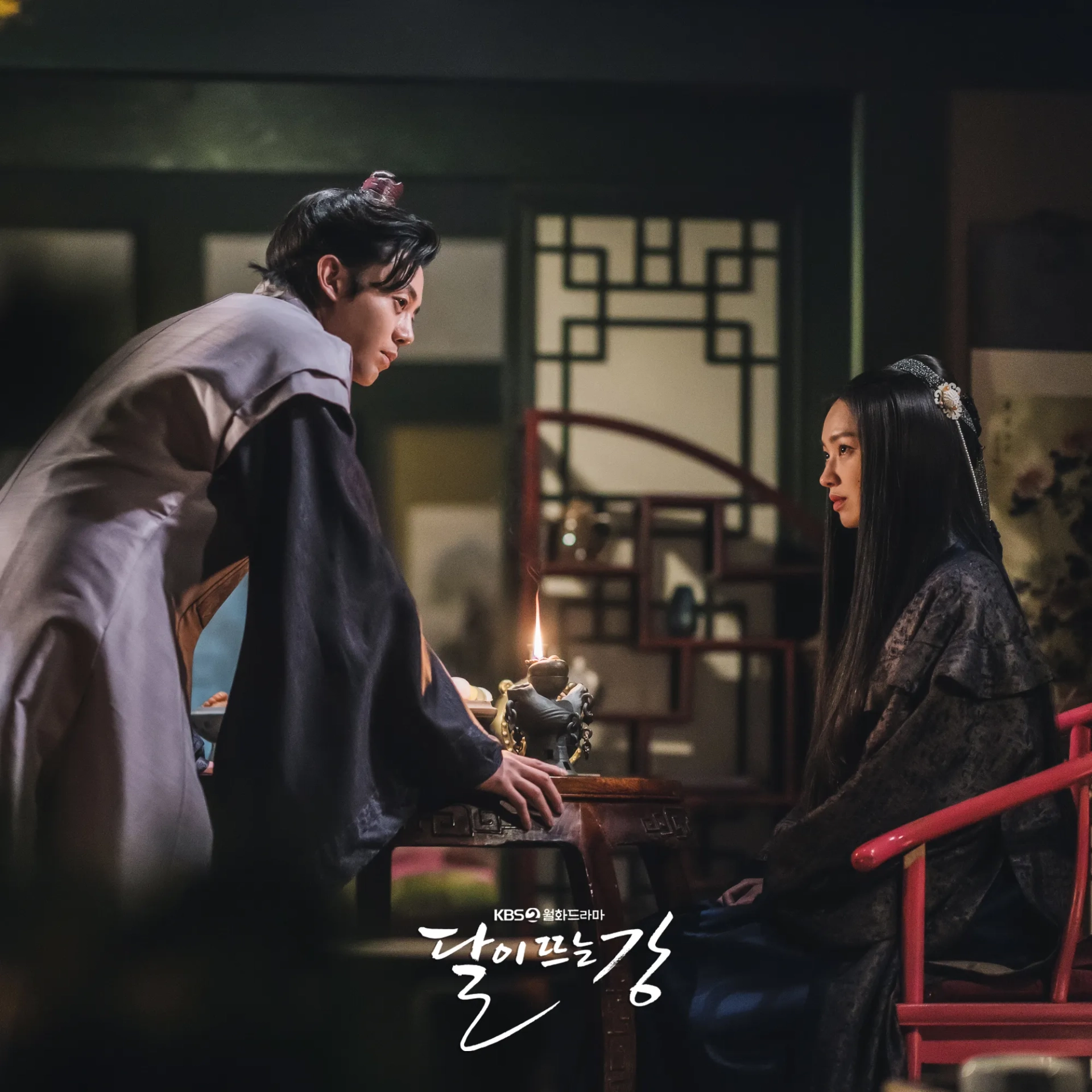 Yu-hwa Choi and Ji-Hoon Lee in River Where the Moon Rises (2021)