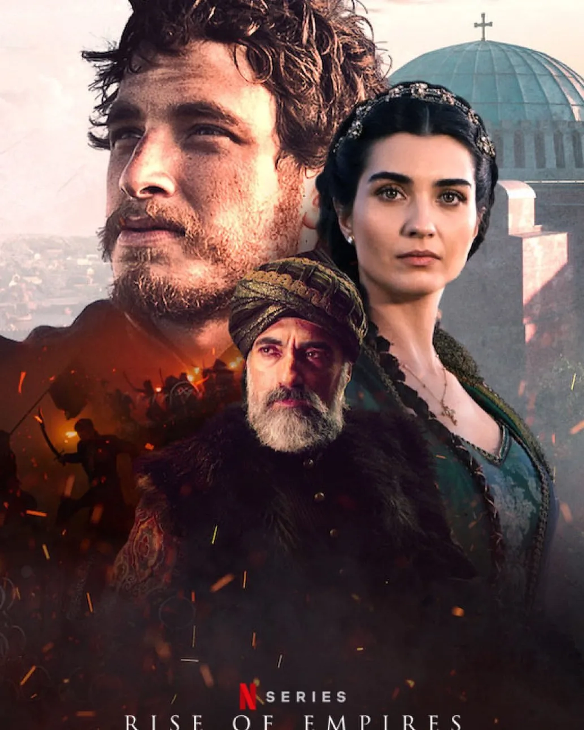 Tuba Büyüküstün, Selim Bayraktar, and Cem Yigit Uzümoglu in Rise of Empires: Ottoman (2020)