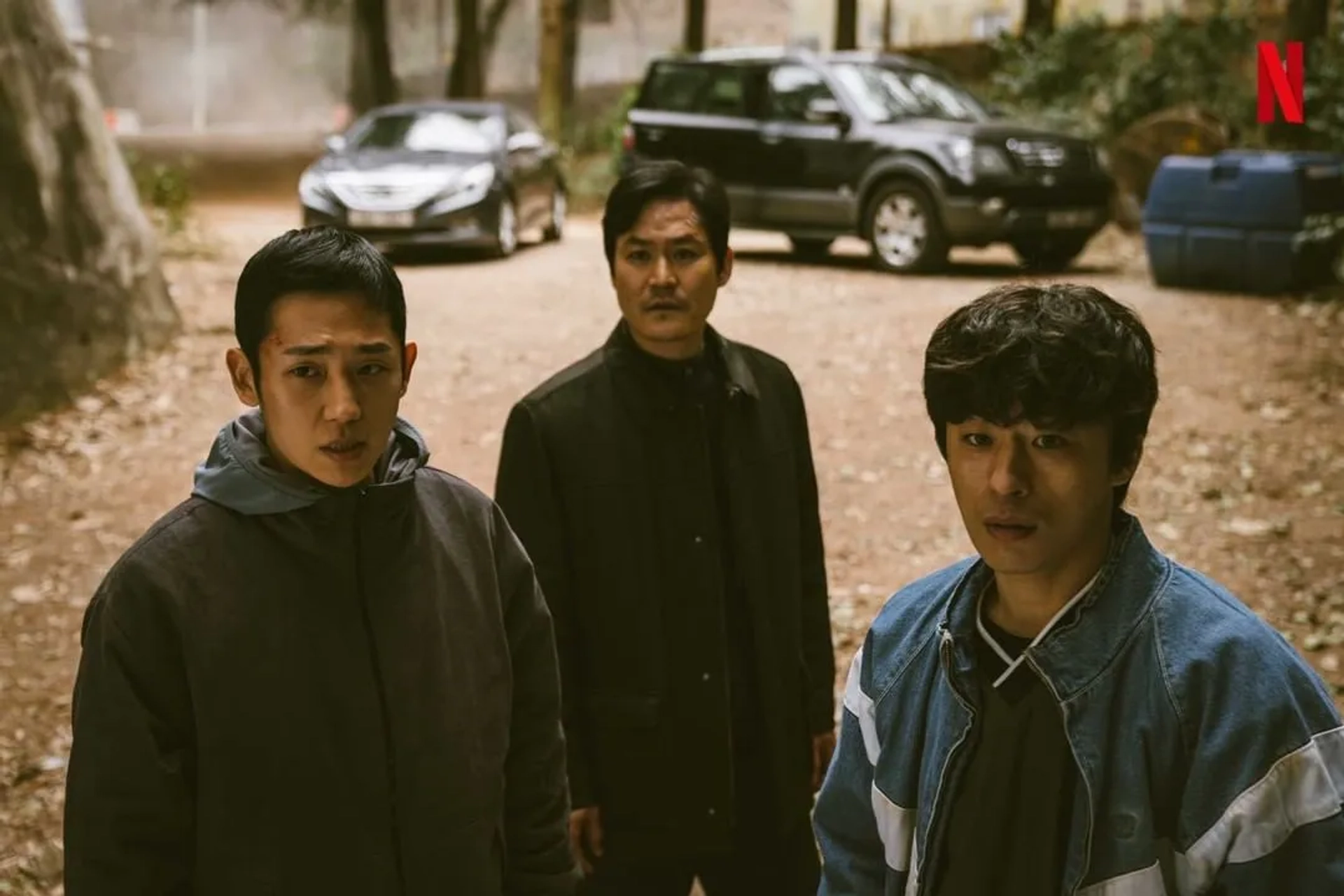 Koo Kyo-hwan, Kim Seong-gyoon, and Jung Hae-in in D.P. (2021)