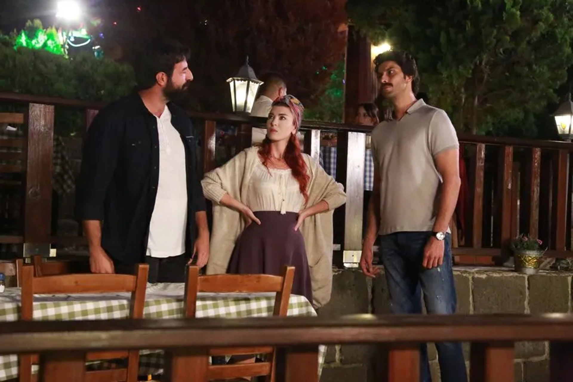 Aslihan Güner, Ismail Demirci, and Armagan Oguz in Kuzey Yildizi (2019)