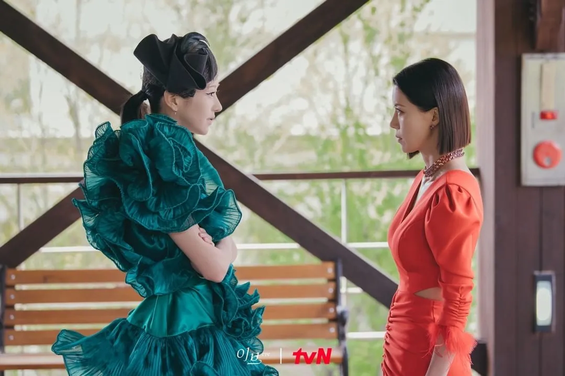 Seon Yu and Seo Ye-Ji in Eve (2022)