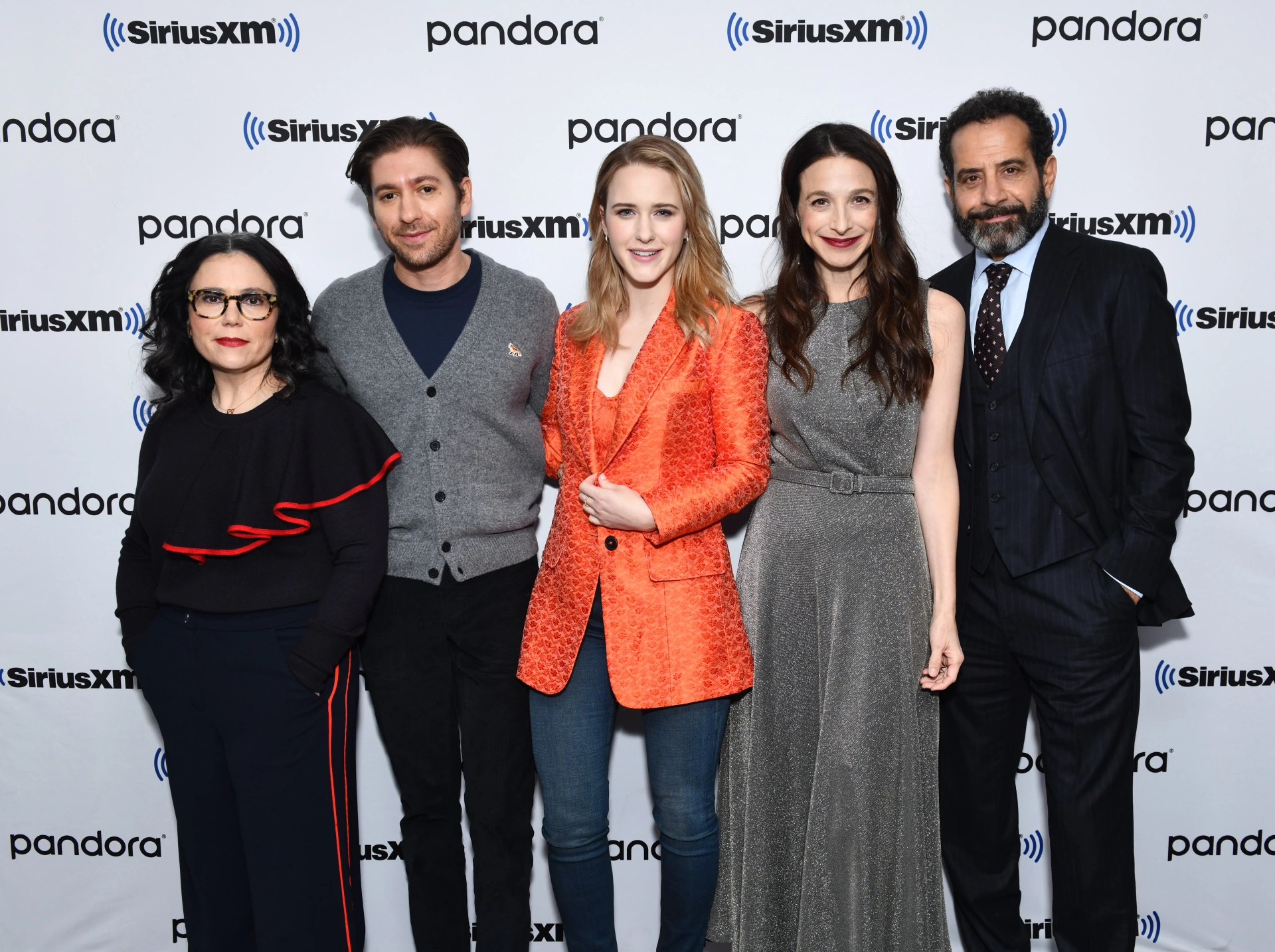 Tony Shalhoub, Alex Borstein, Marin Hinkle, Michael Zegen, and Rachel Brosnahan at an event for The Marvelous Mrs. Maisel (2017)