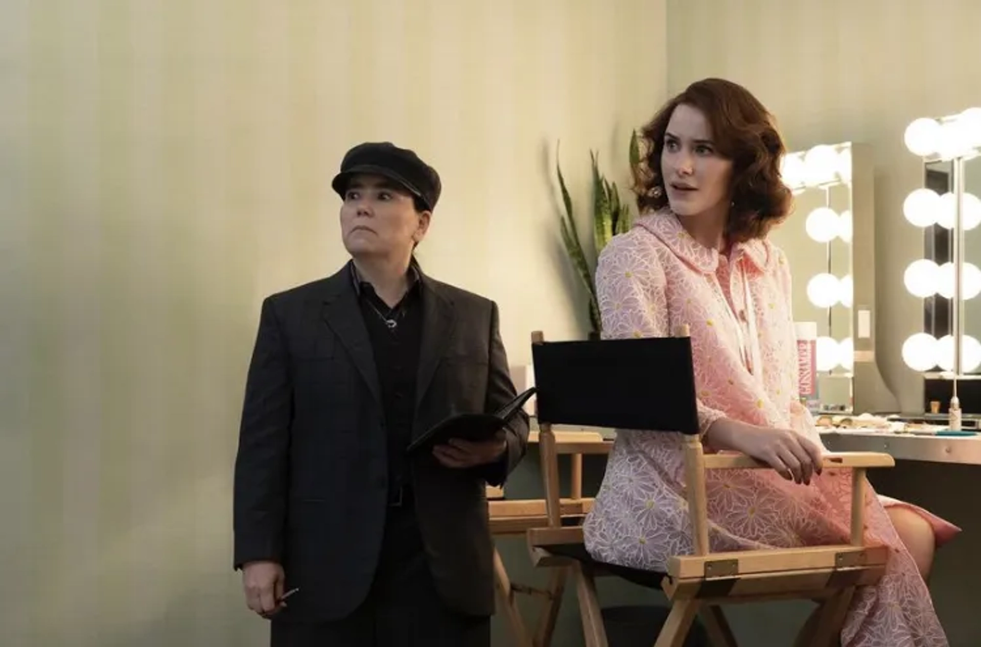 Alex Borstein and Rachel Brosnahan in The Marvelous Mrs. Maisel: Four Minutes (2023)