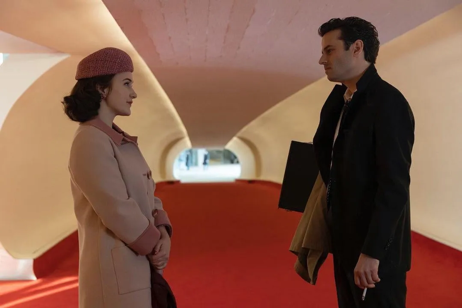 Luke Kirby and Rachel Brosnahan in The Marvelous Mrs. Maisel: Go Forward (2023)