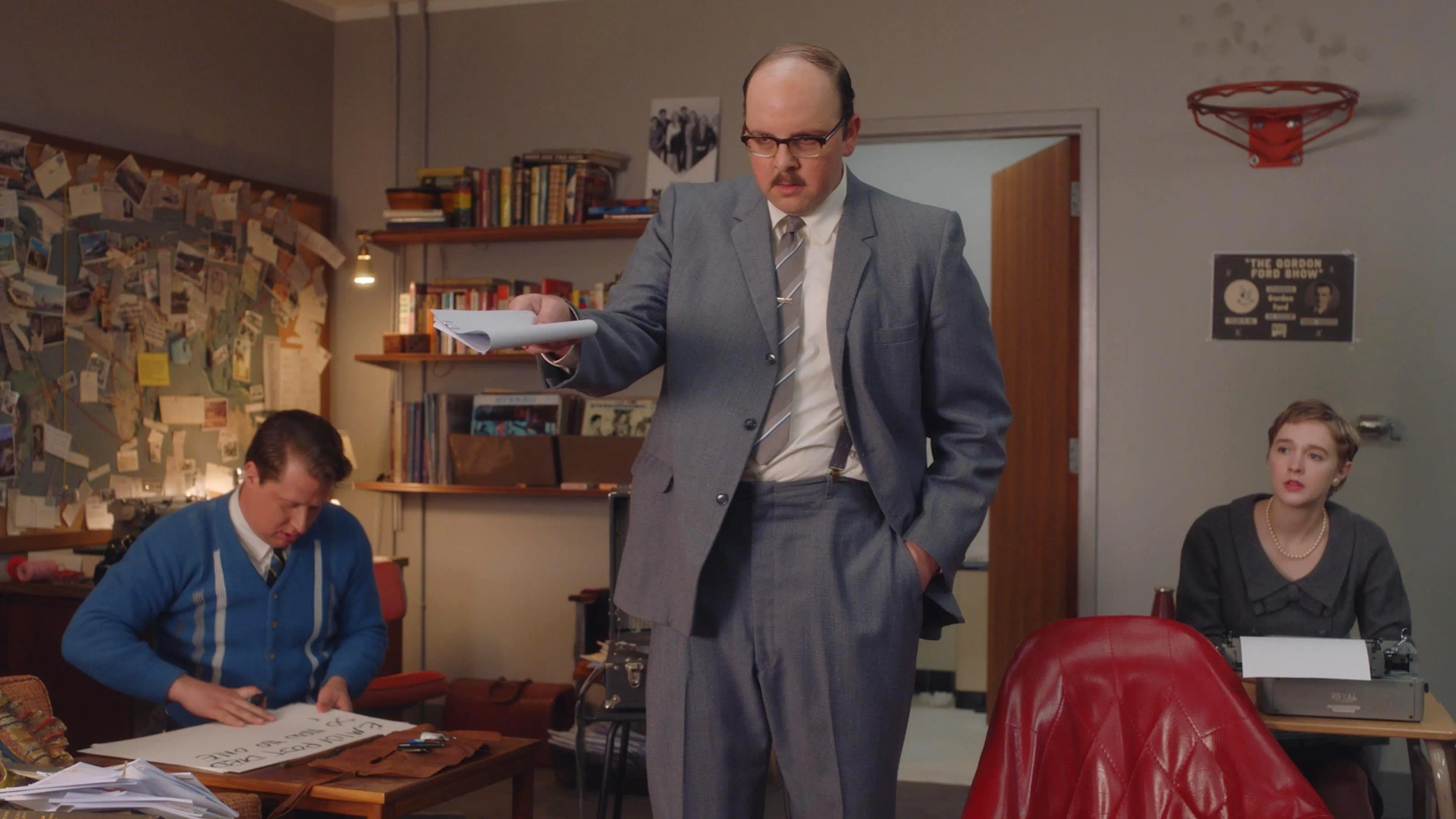 Alvin (Austin Basis) running the writer's room for 'The Gordon Ford Show' (from Season 5, Episode 2 of "The Marvelous Mrs. Maisel")