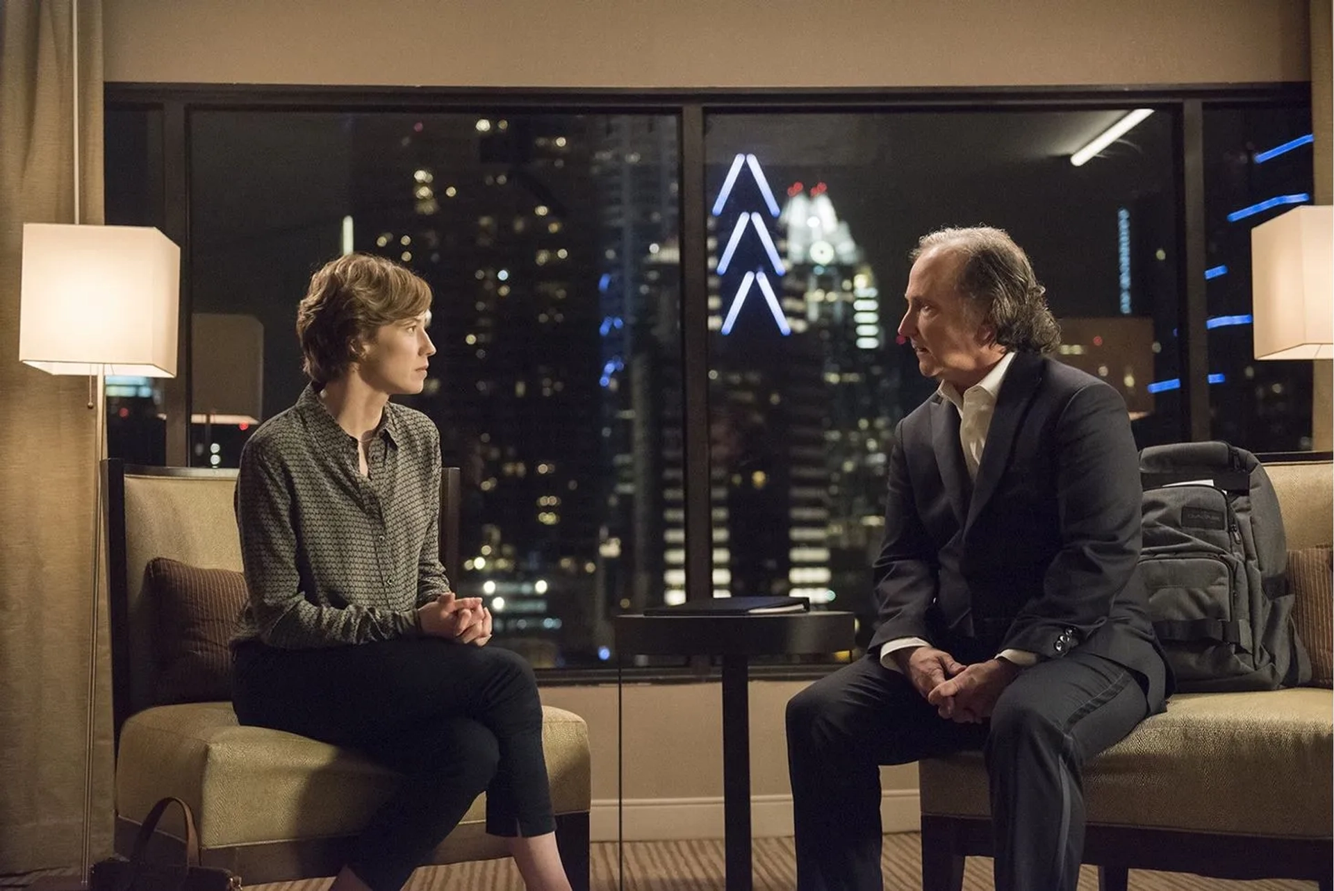 Mark Linn-Baker and Carrie Coon in The Leftovers (2014)