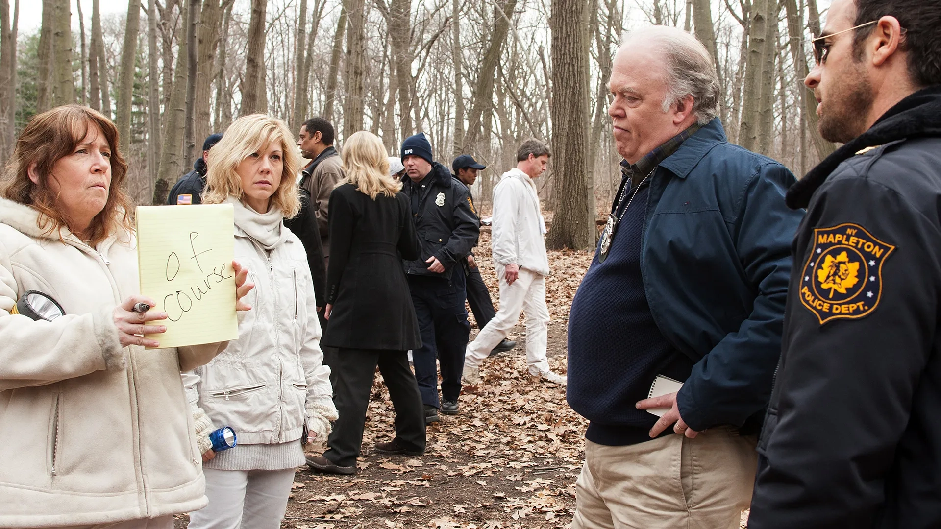 Ann Dowd, Wayne Duvall, Justin Theroux, and Stephanie Kurtzuba in The Leftovers (2014)