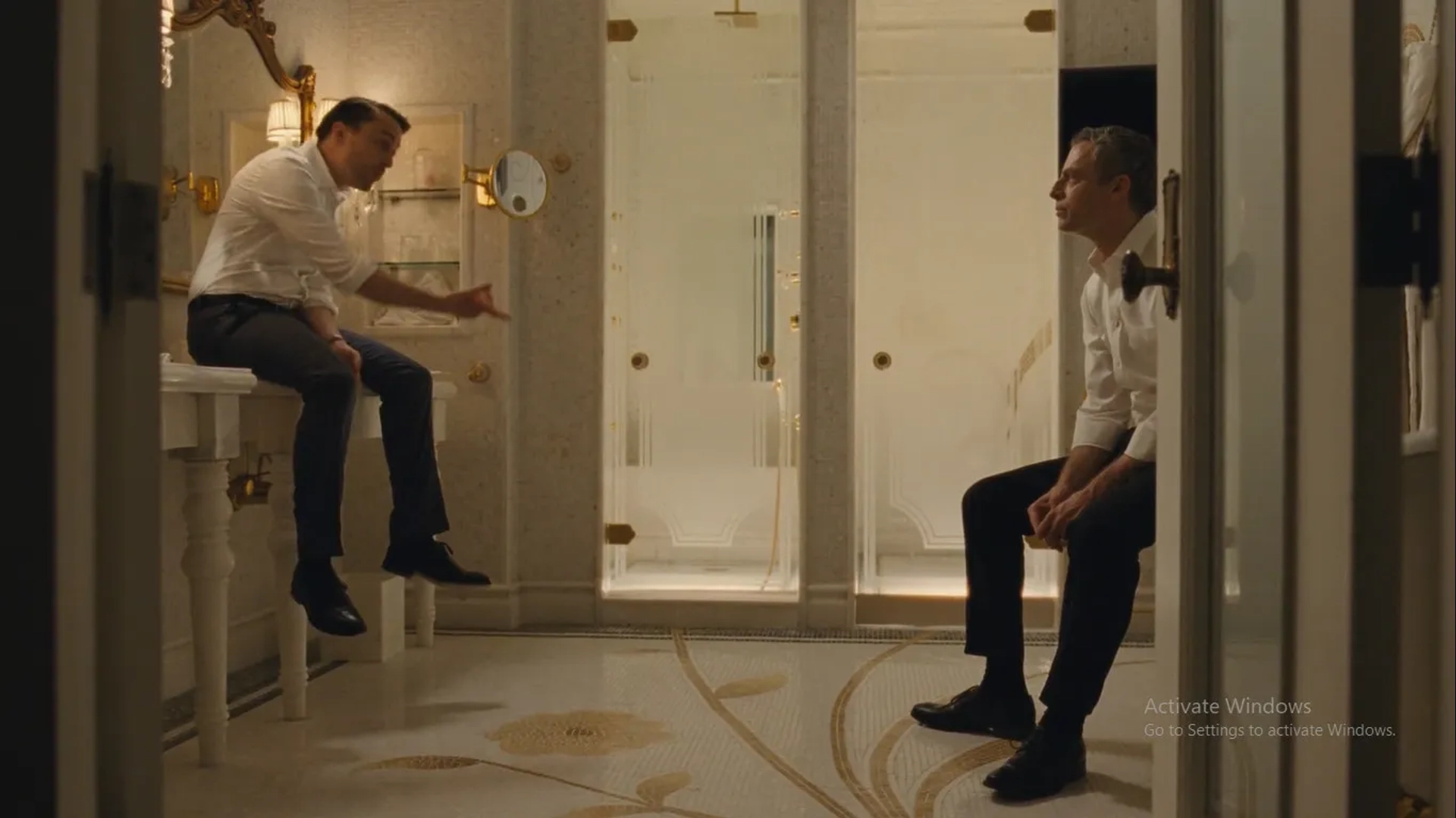Kieran Culkin and Justin Kirk in Succession: What It Takes (2021)