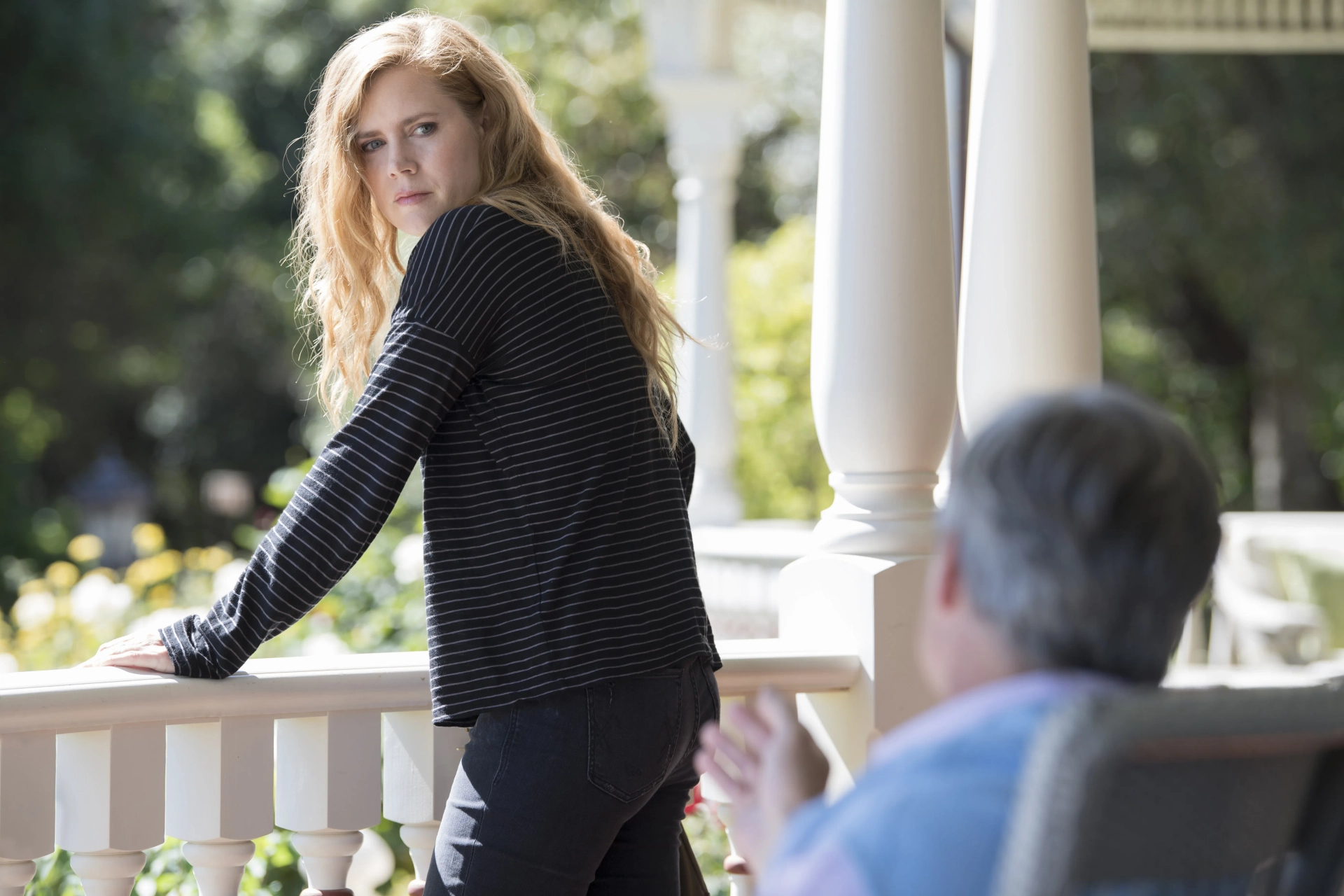 Henry Czerny and Amy Adams in Sharp Objects (2018)