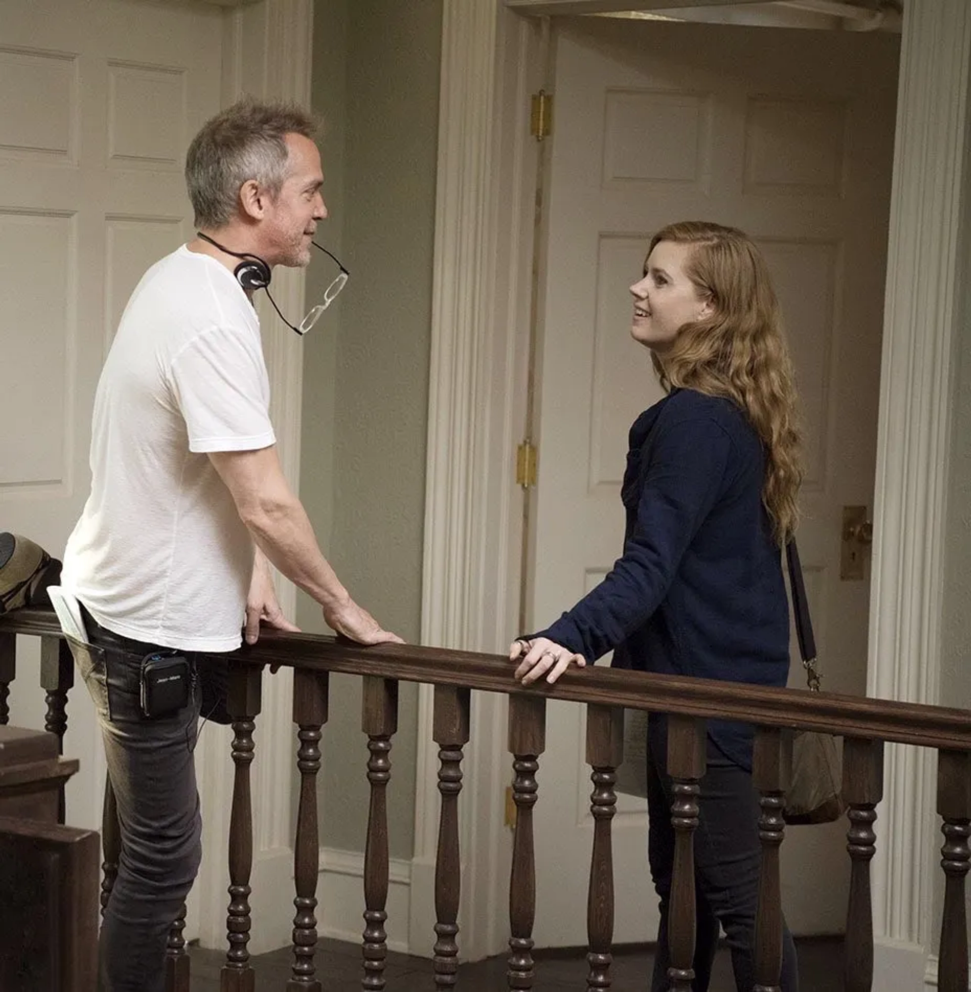 Amy Adams and Jean-Marc Vallée in Sharp Objects (2018)