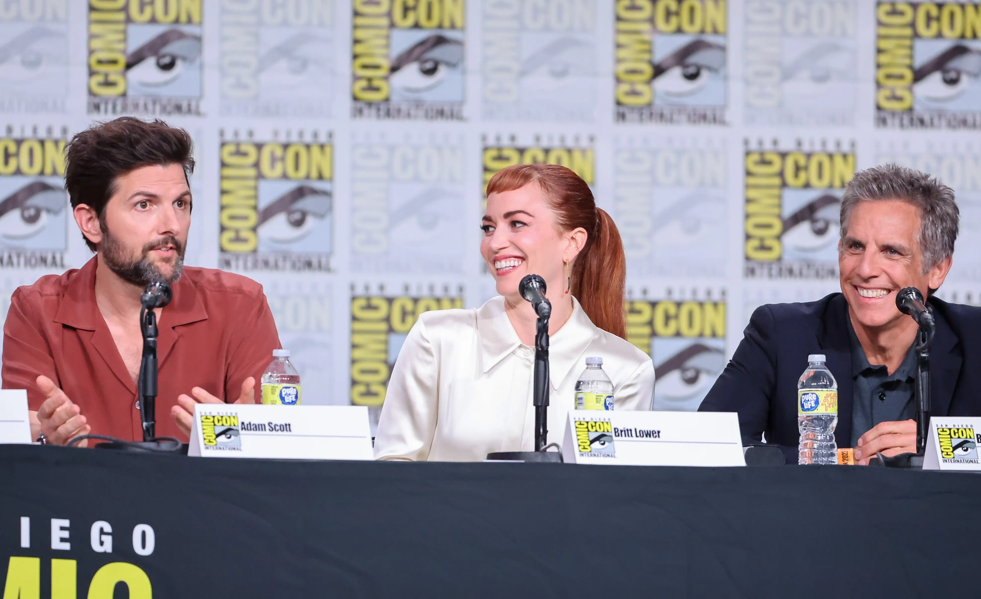 Ben Stiller, Adam Scott, and Britt Lower at an event for Severance (2022)