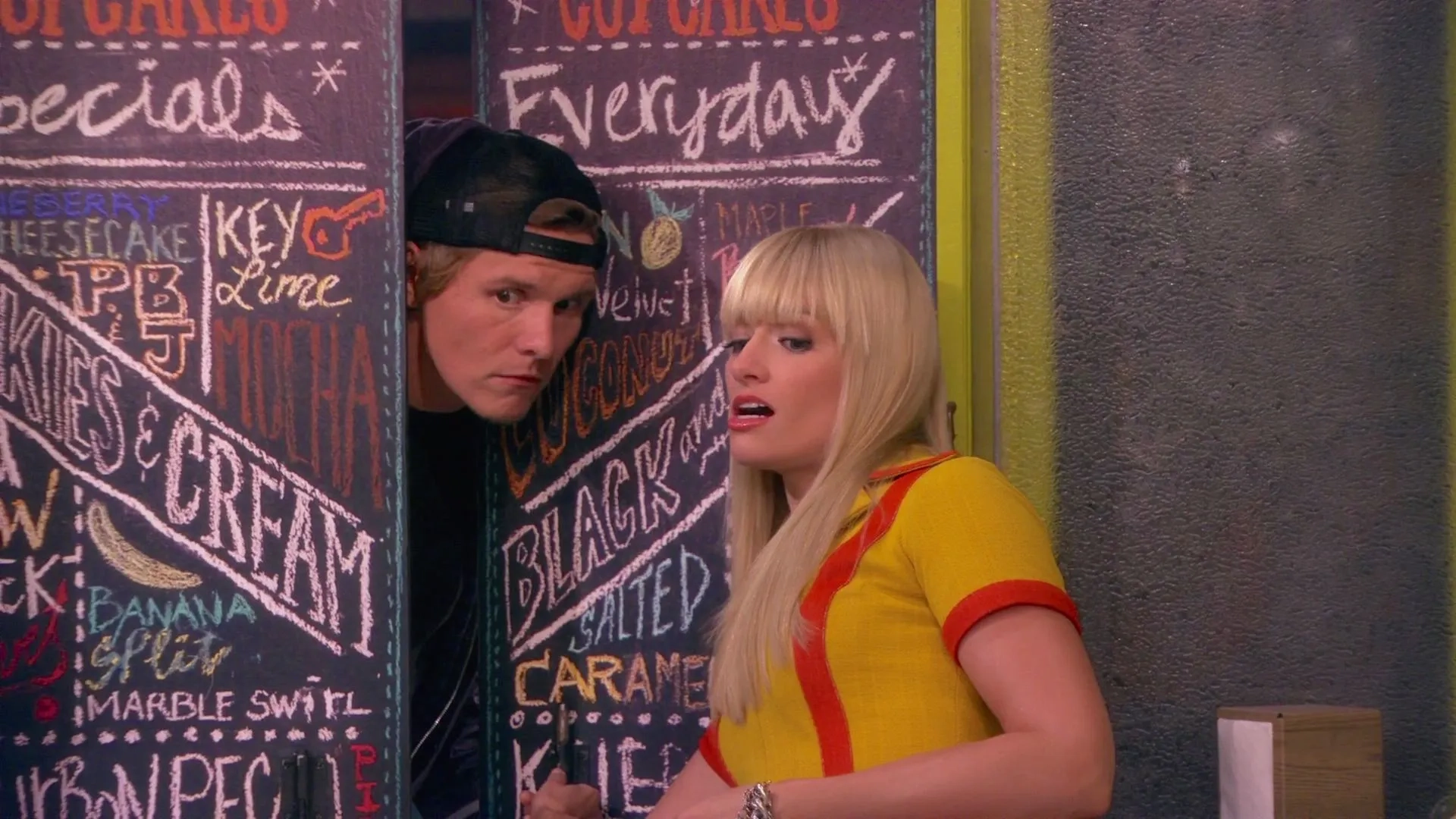 Beth Behrs and Tony Cavalero in 2 Broke Girls (2011)