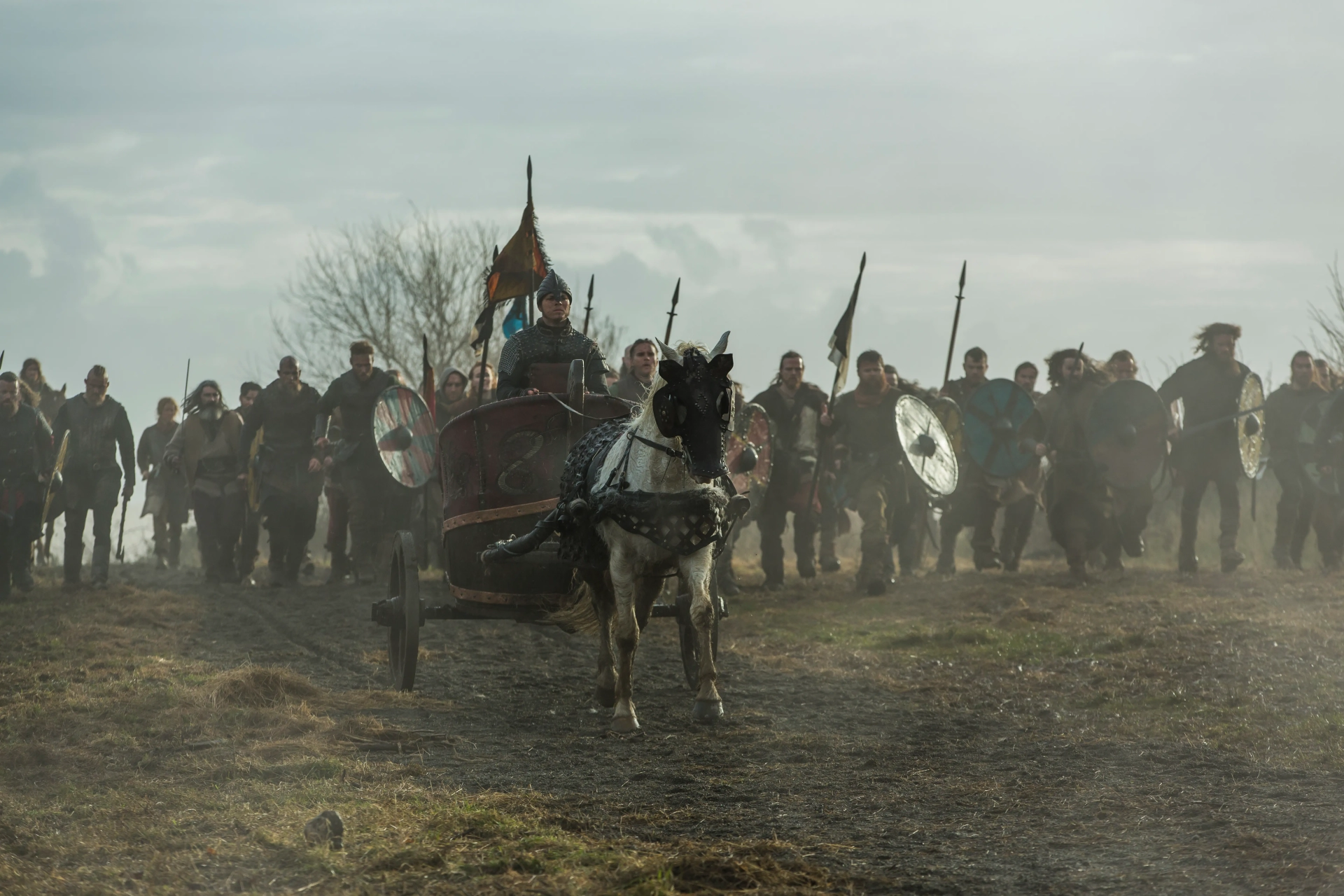 Peter Franzén, Gustaf Skarsgård, Alexander Ludwig, Jordan Patrick Smith, Marco Ilsø, and Alex Høgh Andersen in Vikings (2013)