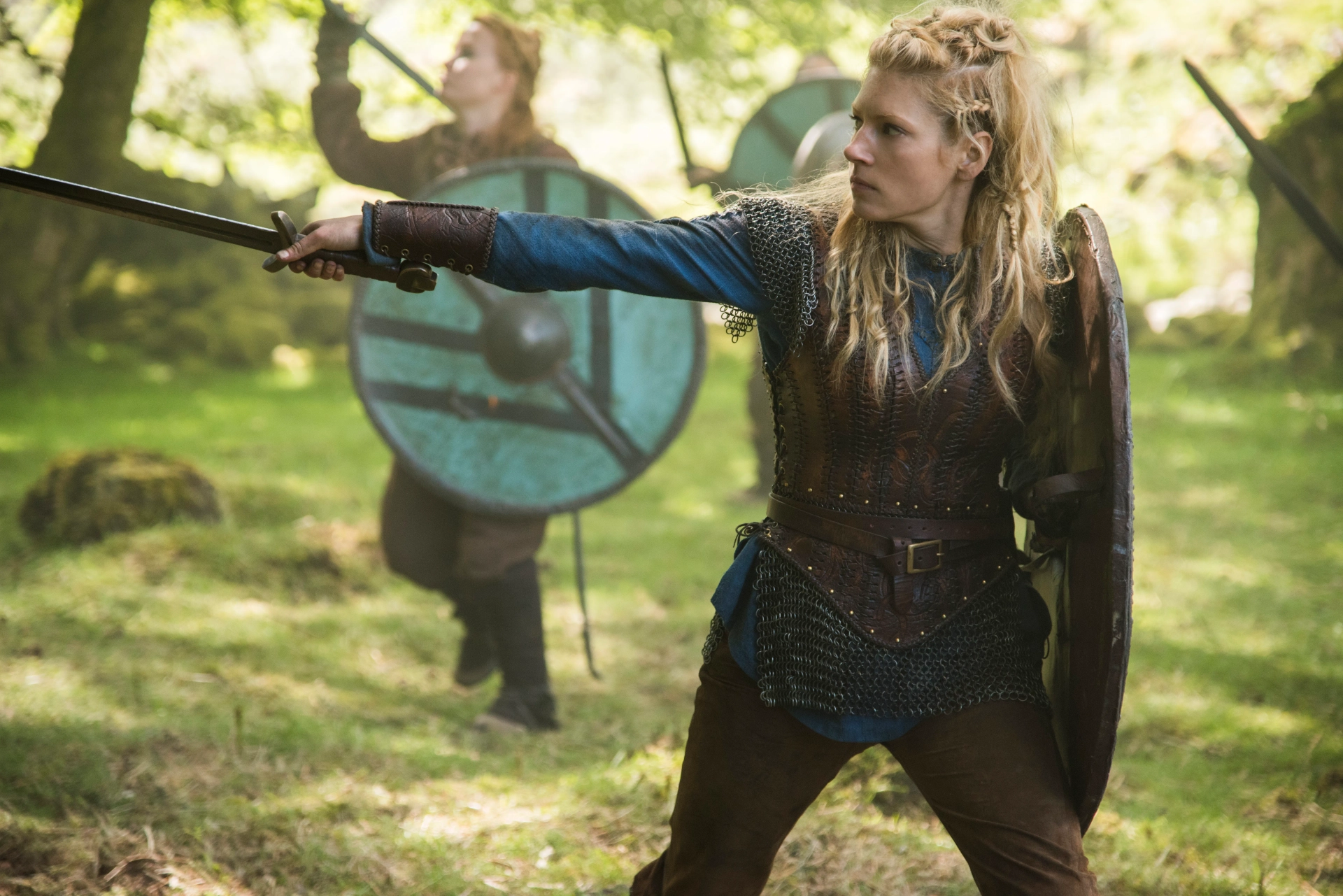 Katheryn Winnick and Laura Sibbick in Vikings (2013)