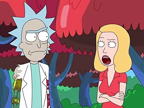 Sarah Chalke and Justin Roiland in Rick and Morty (2013)