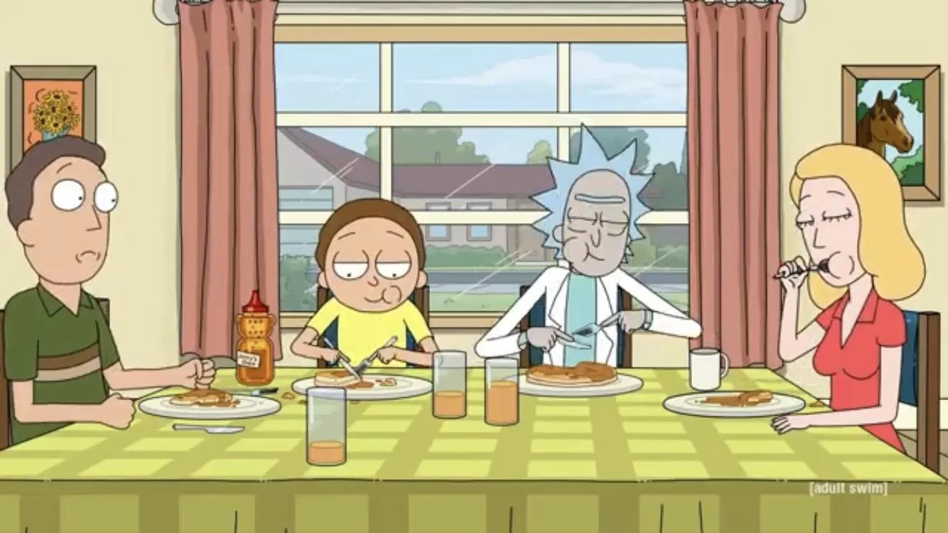 Sarah Chalke, Chris Parnell, and Justin Roiland in Rick and Morty: Promortyus (2020)