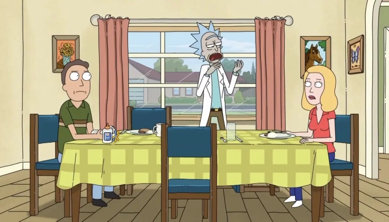 Sarah Chalke, Chris Parnell, and Justin Roiland in Rick and Morty: Star Mort Rickturn of the Jerri (2020)