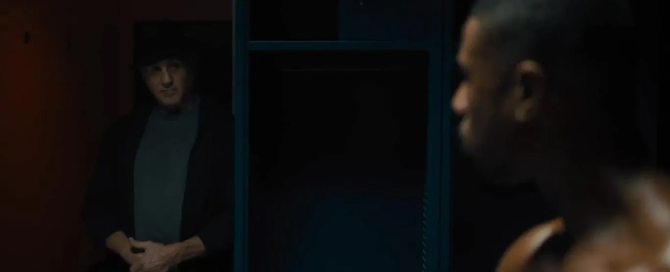 Sylvester Stallone and Michael B. Jordan in Creed II (2018)