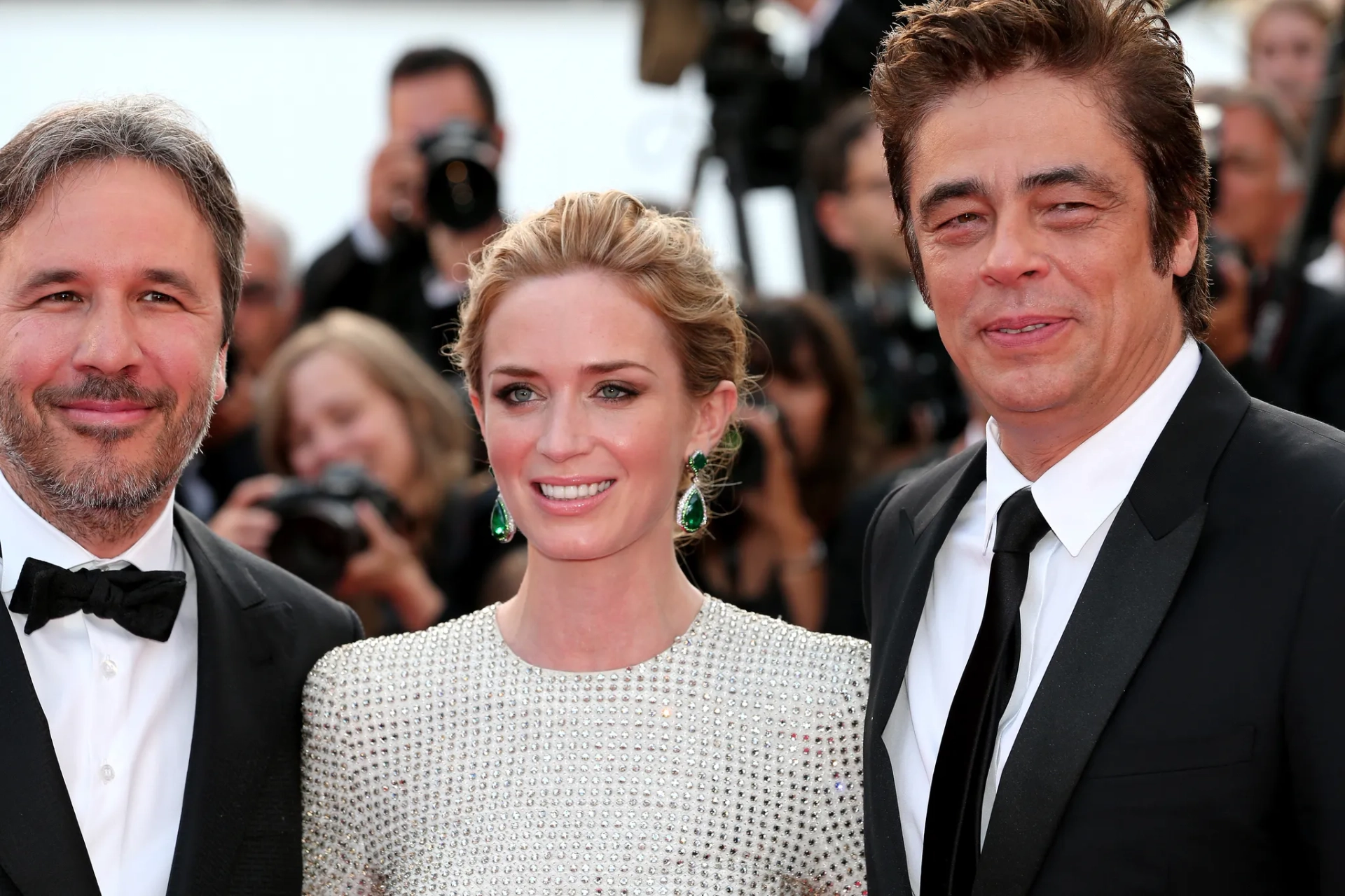 Benicio Del Toro, Denis Villeneuve, and Emily Blunt at an event for Sicario (2015)