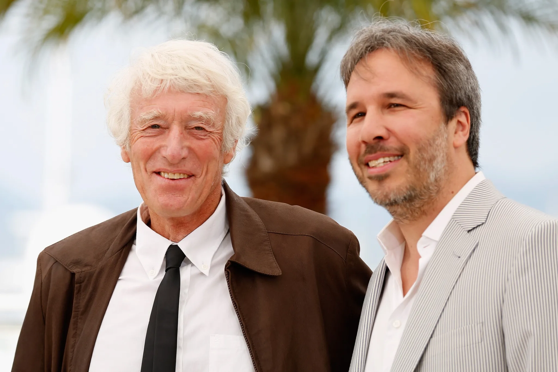 Roger Deakins and Denis Villeneuve at an event for Sicario (2015)