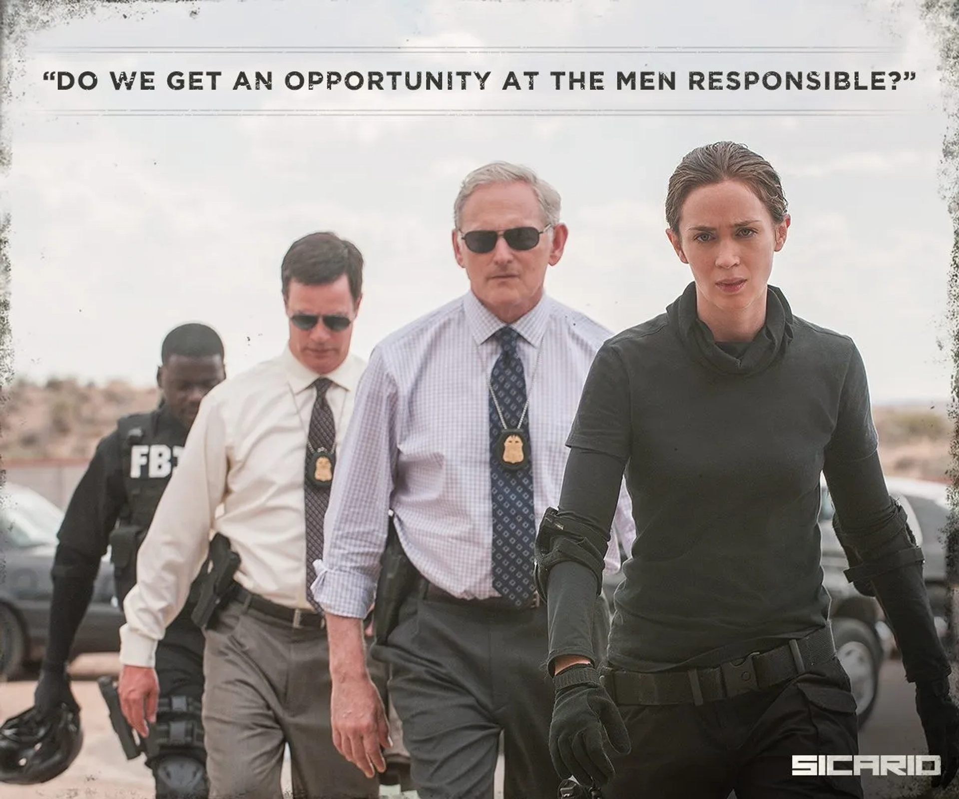 Emily Blunt, Victor Garber, Hank Rogerson, Daniel Kaluuya from 'Sicario'.