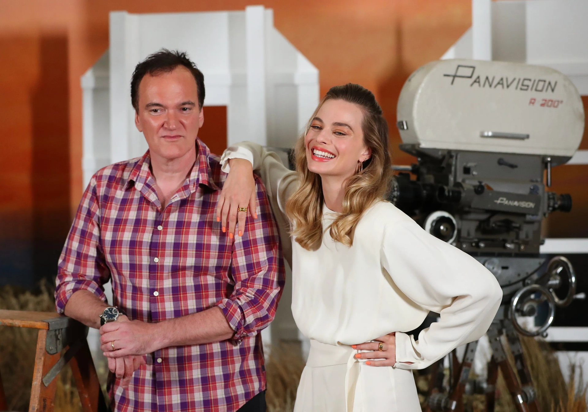 Quentin Tarantino and Margot Robbie at an event for Once Upon a Time in Hollywood (2019)