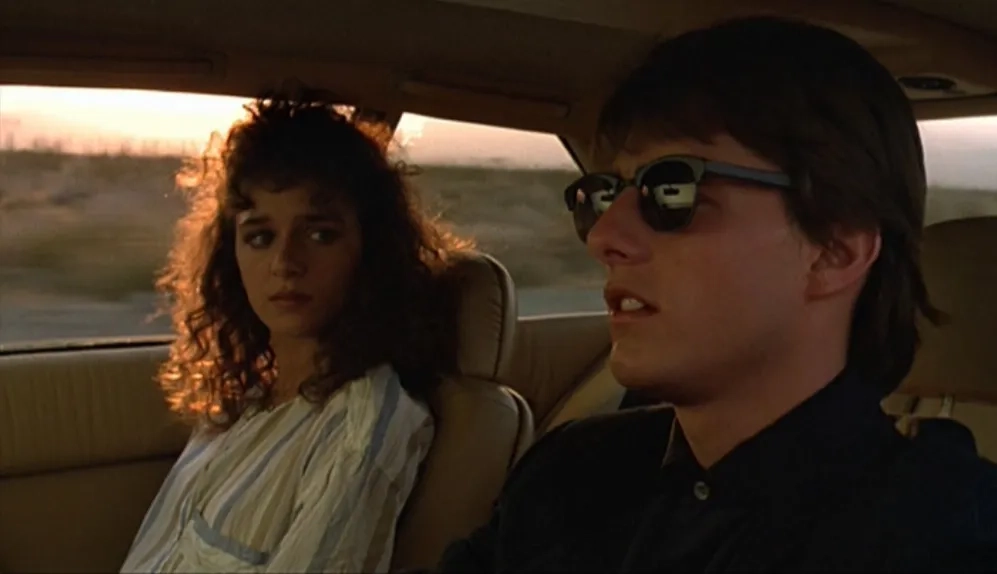 Tom Cruise and Valeria Golino in Rain Man (1988)